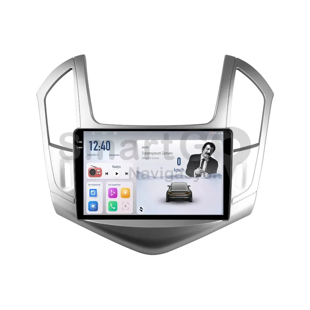Chevrolet Cruze Android Multimedya Sistemi (2013-2015) - 9 İnç Gri
