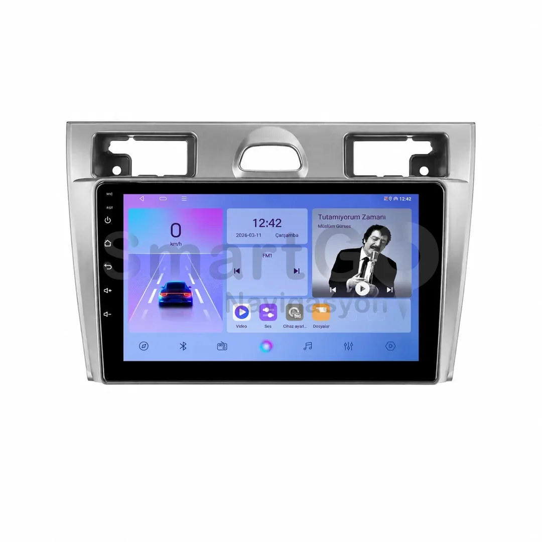 Ford Fiesta Android Siyah Multimedya Sistemi (2006-2009) - 9 İnç