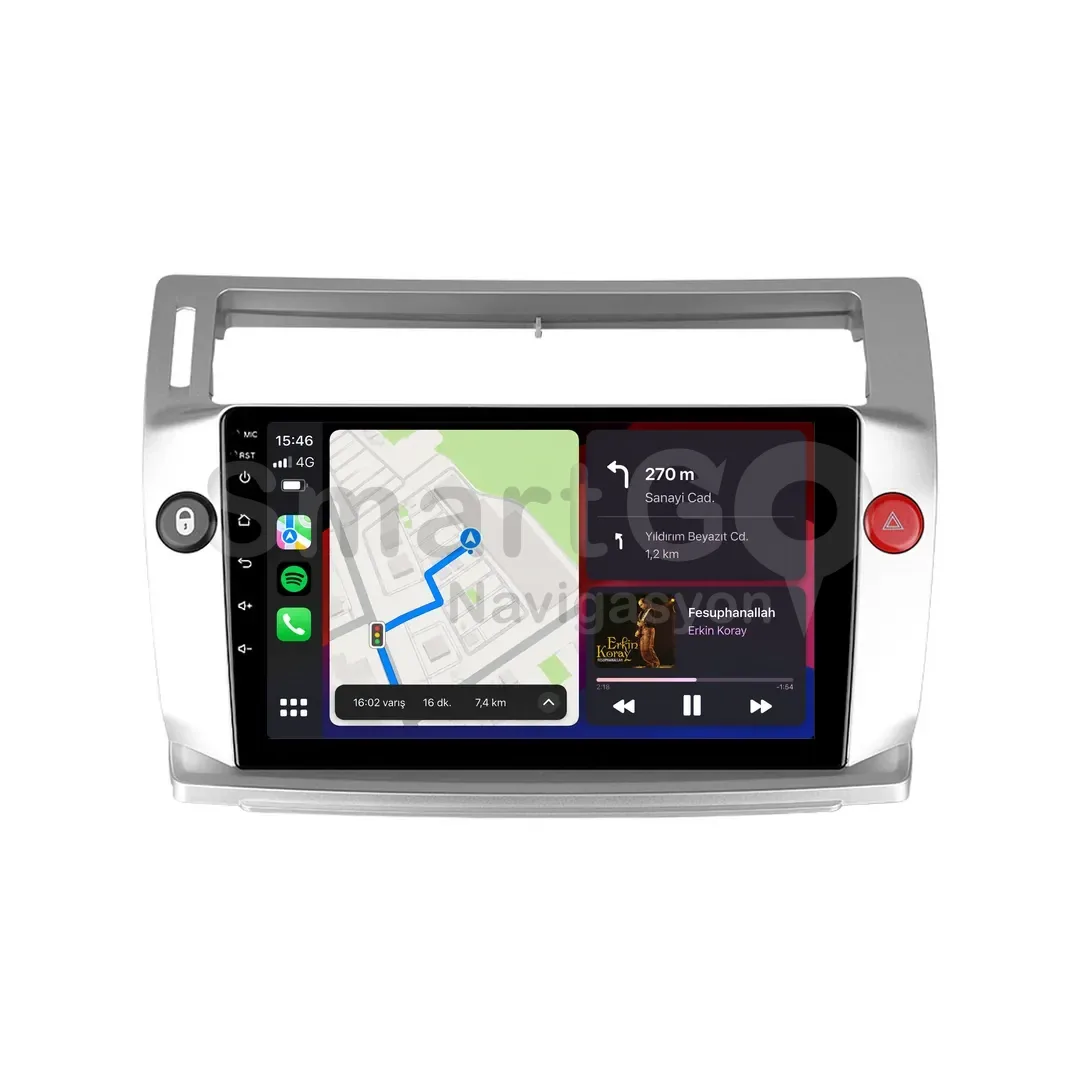 Citroen C4 Android Multimedya Sistemi (2005-2011) - 9 İnç