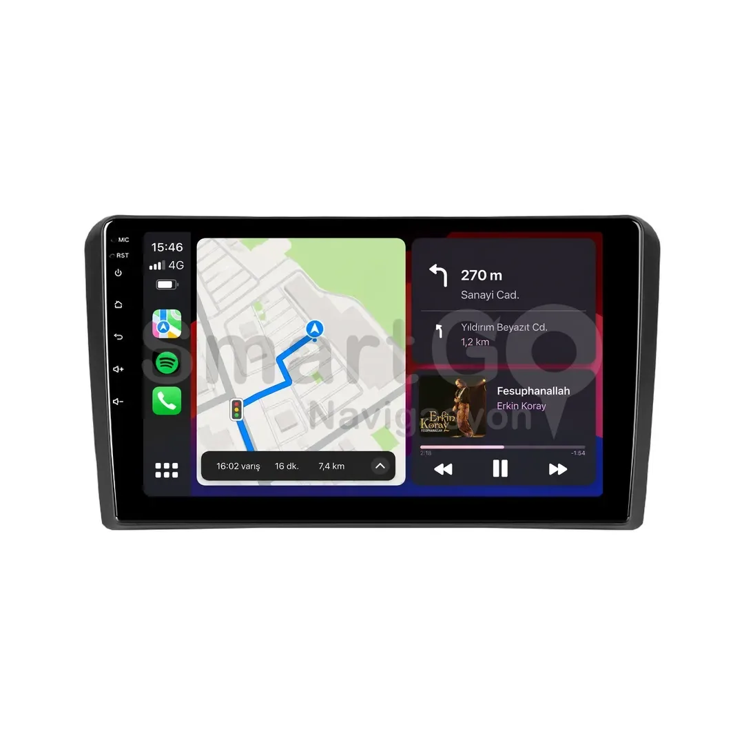 Audi A3 Android Multimedya Sistemi (2004-2012) - 9 İnç