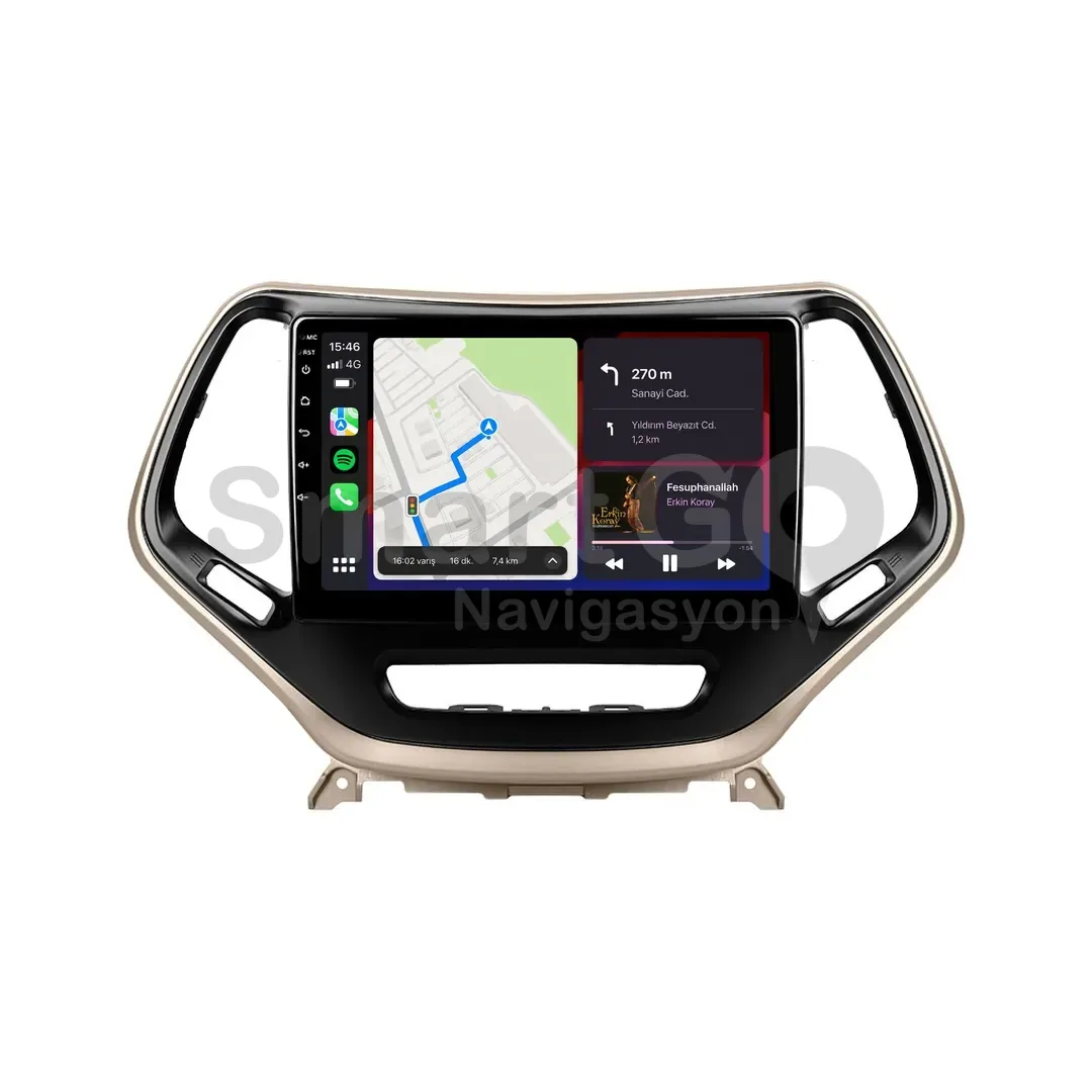 Jeep Cherokee Android Multimedya Sistemi (2014-2015) - 10 İnç Bej