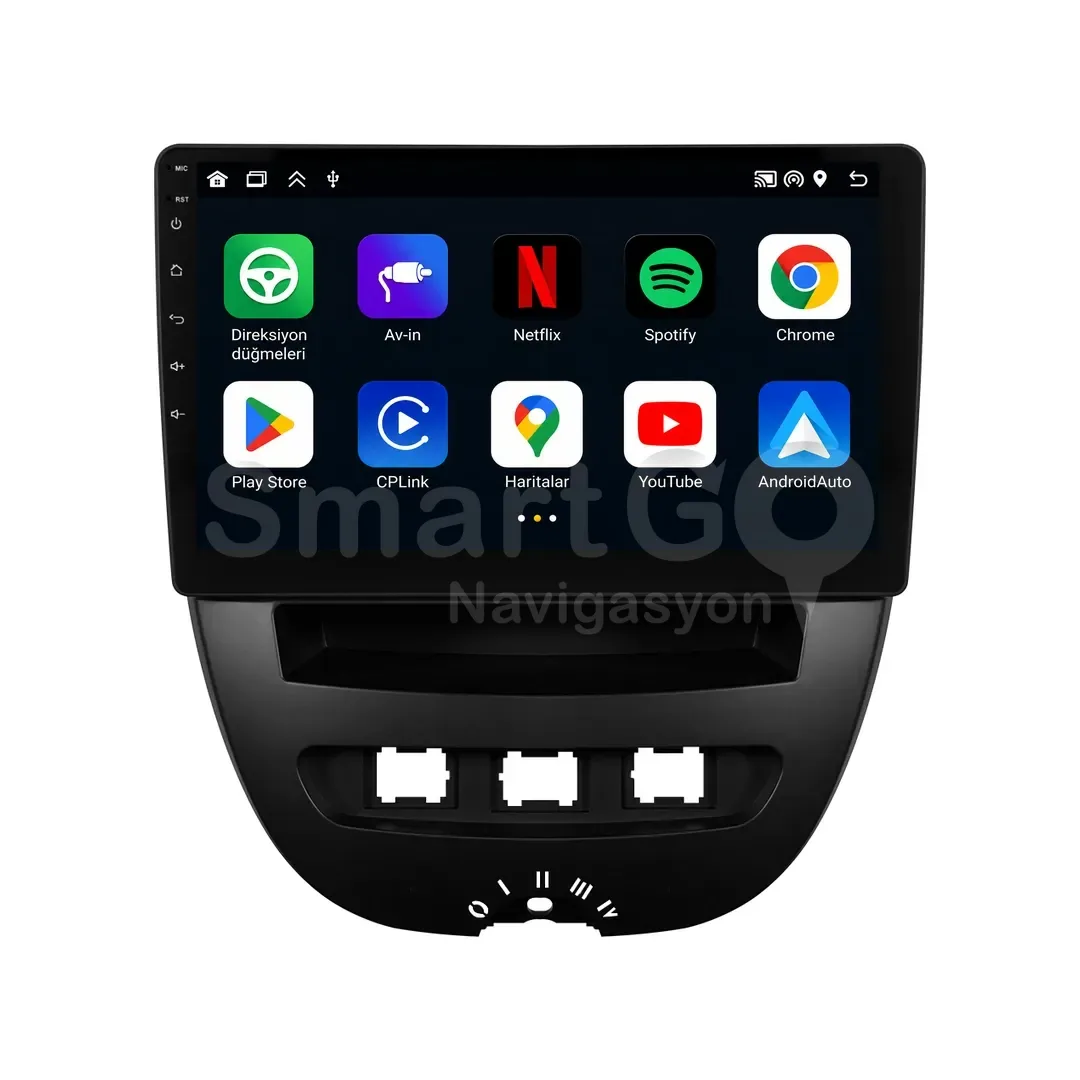 Peugeot 107 Android Multimedya Sistemi (2007-2013) - Citroen C1 10 İnç