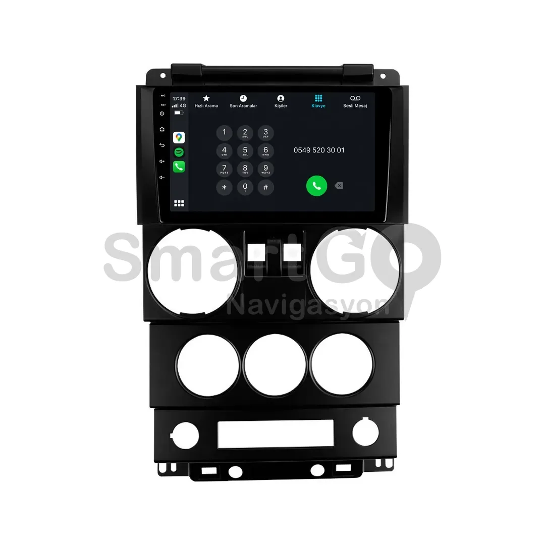 Jeep Rubicon Android Multimedya Sistemi (2008-2010) - 9 İnç