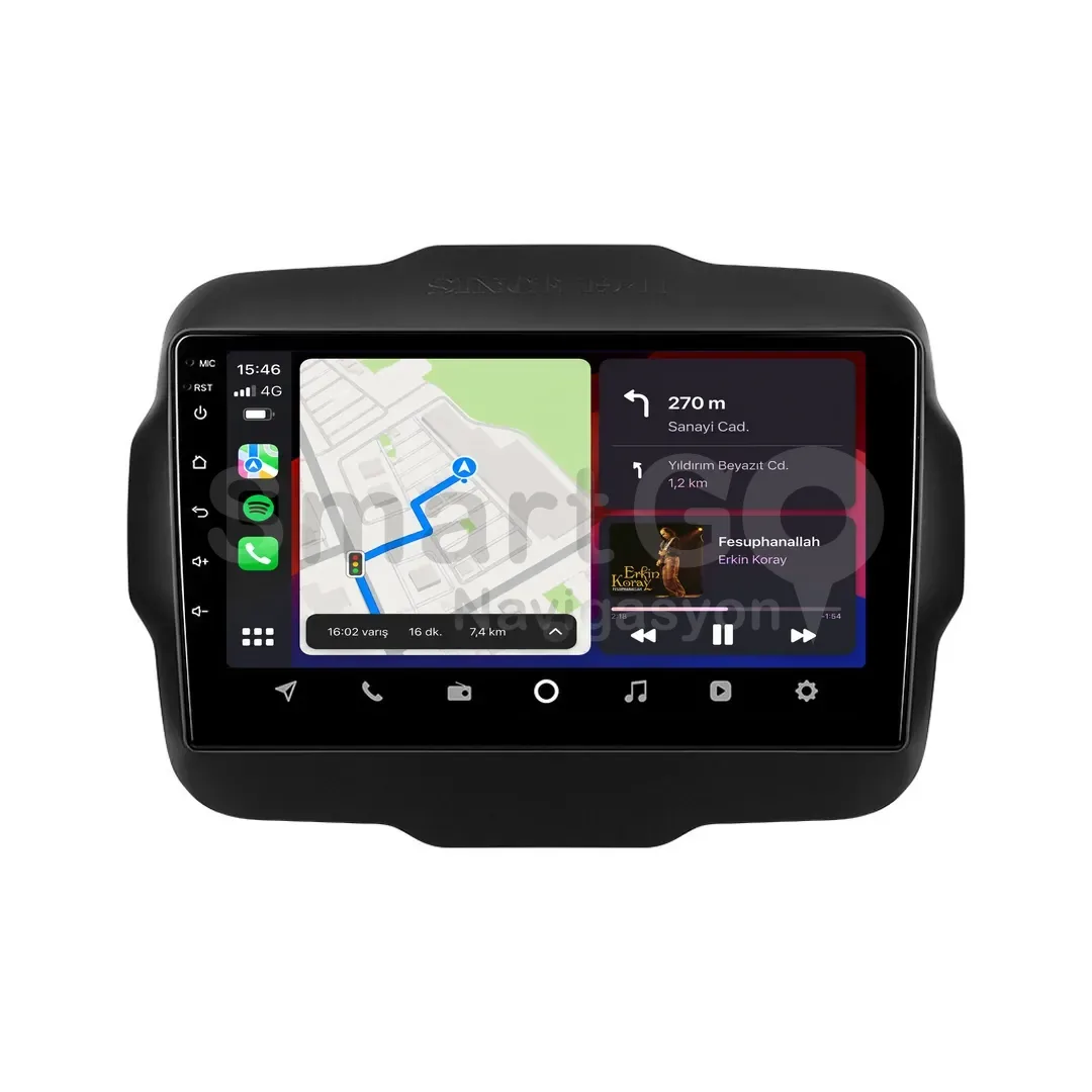 Jeep Renegade Android Multimedya Sistemi (2014-2021) - 9 İnç