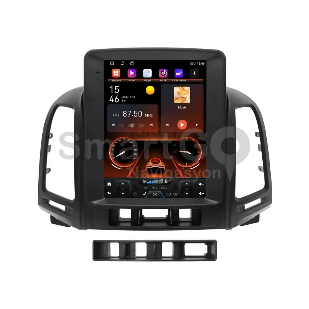 Hyundai Santa Fe Android Tesla Multimedya Sistemi (2006-2011) - 9.7 İnç