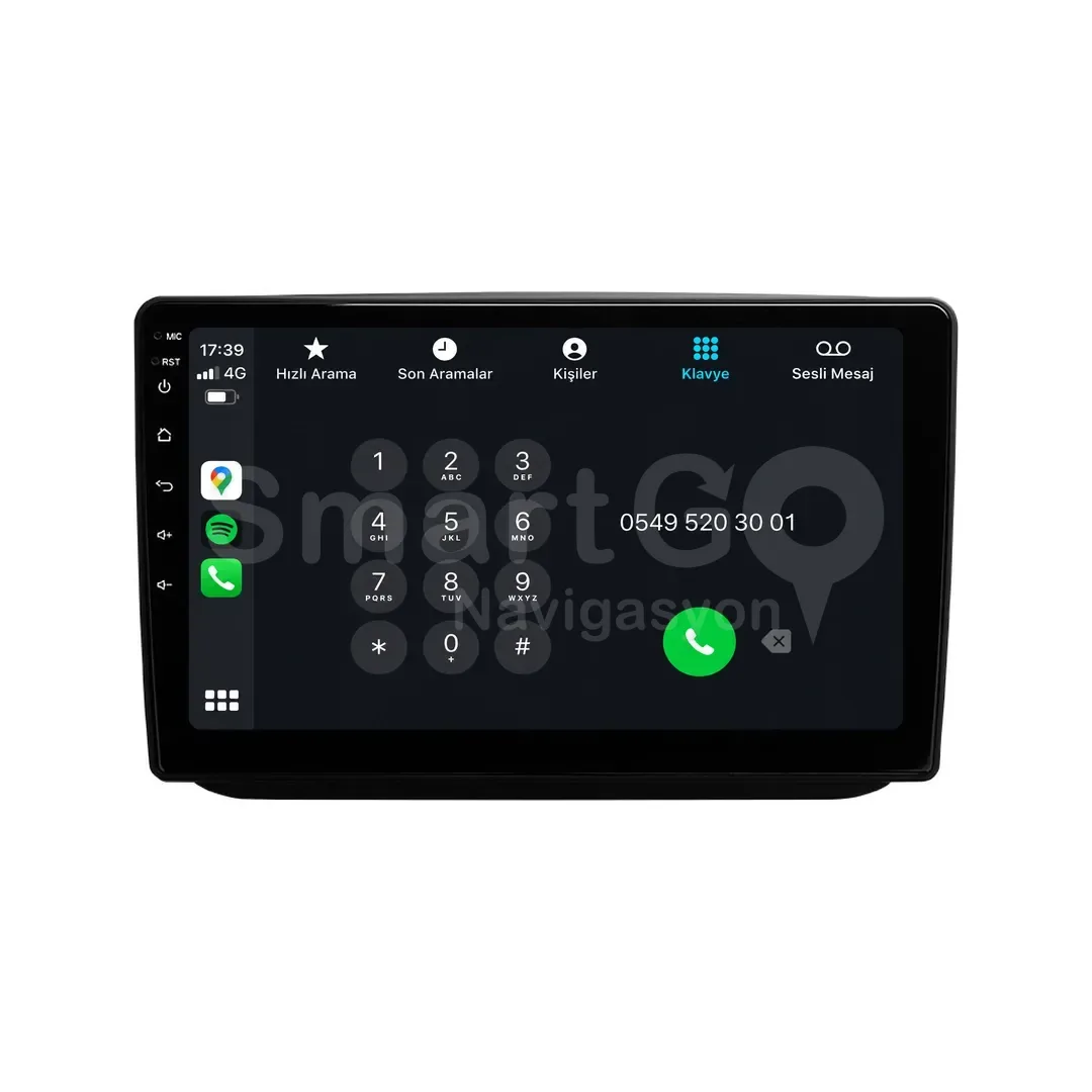 Skoda Fabia Android Siyah Multimedya Sistemi (2008-2014) - 10 İnç