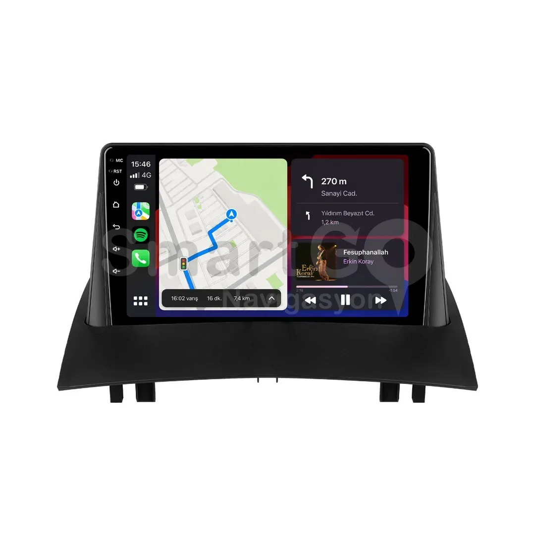 Renault Megane Android Multimedya Sistemi (2003-2009) - 9 İnç