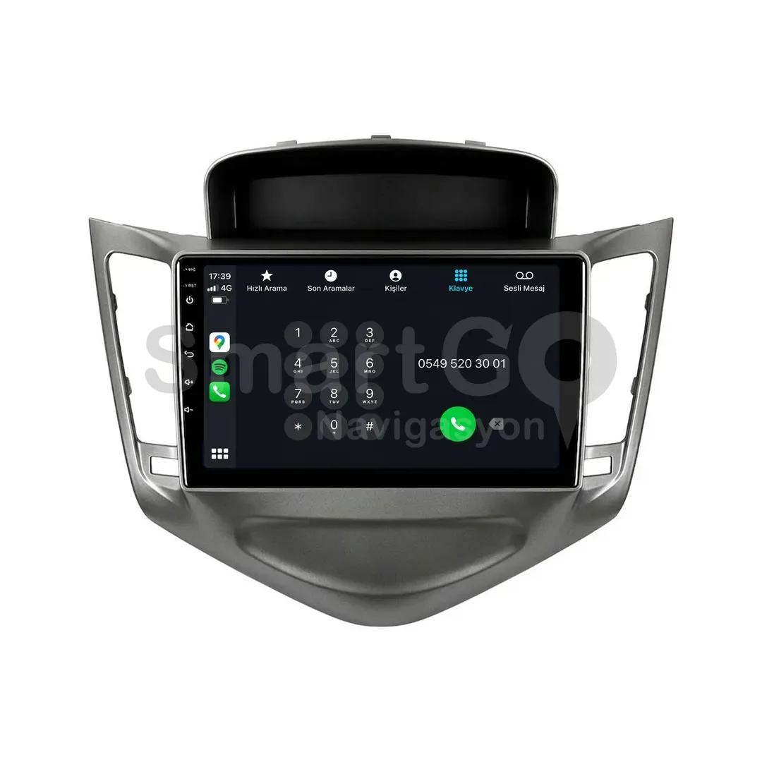 Chevrolet Cruze Android Multimedya Sistemi (2009-2012) - 9 İnç Gri