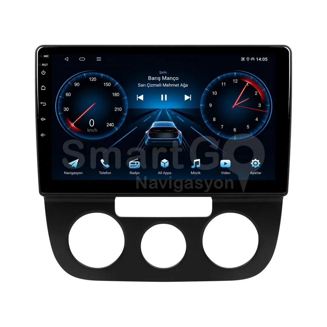 Volkswagen Jetta Android Multimedya Sistemi (2006-2009) - 10 İnç