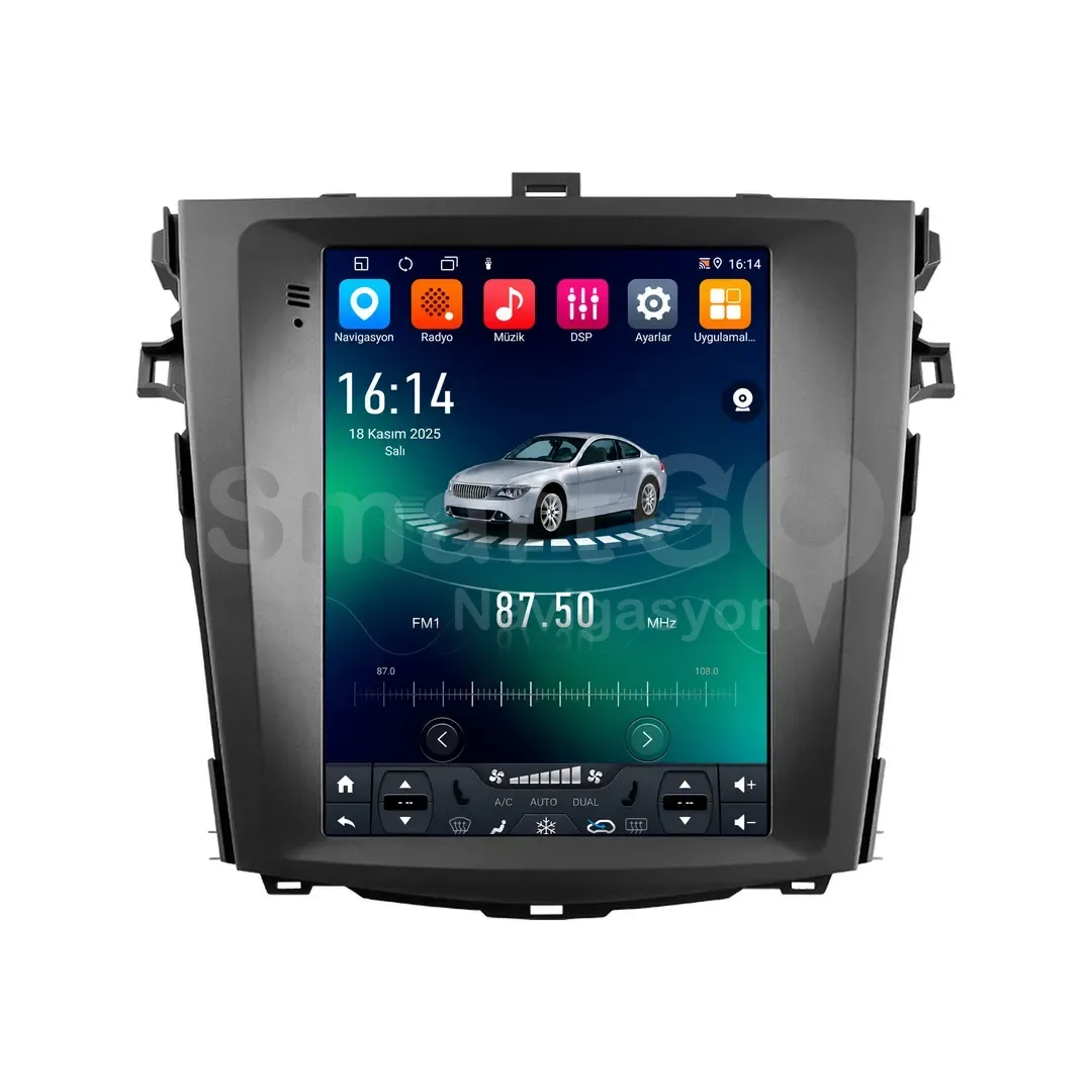 Toyota Corolla Android Tesla Multimedya Sistemi (2007-2012) - 9.7 İnç
