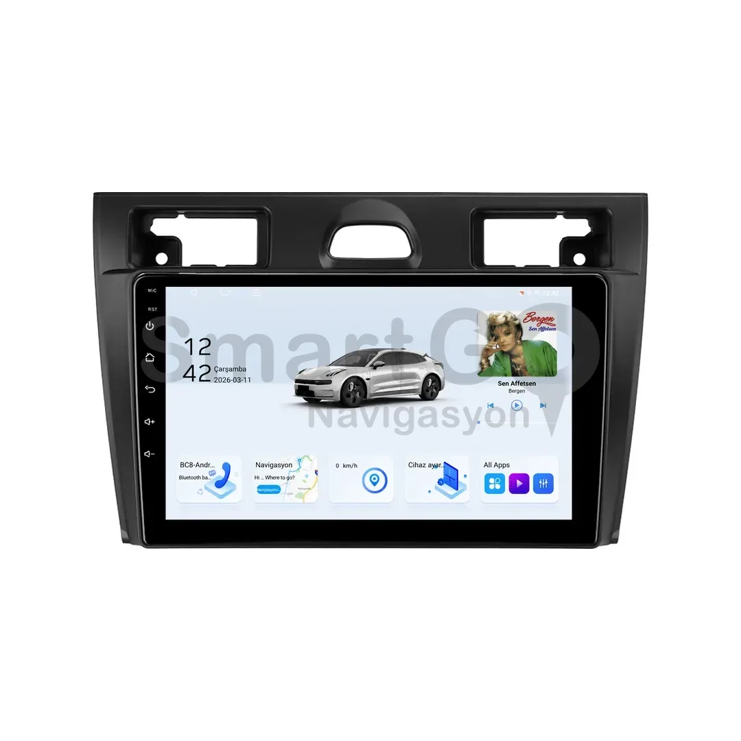 Ford Fiesta Android Multimedya Sistemi (2006-2009) - 9 İnç Gri