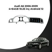 Audi A6 2006-2009 10.25 İnç 4/64 GB Android Multimedya