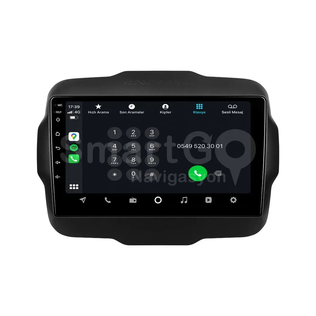 Jeep Renegade Android Multimedya Sistemi (2014-2021) - 9 İnç