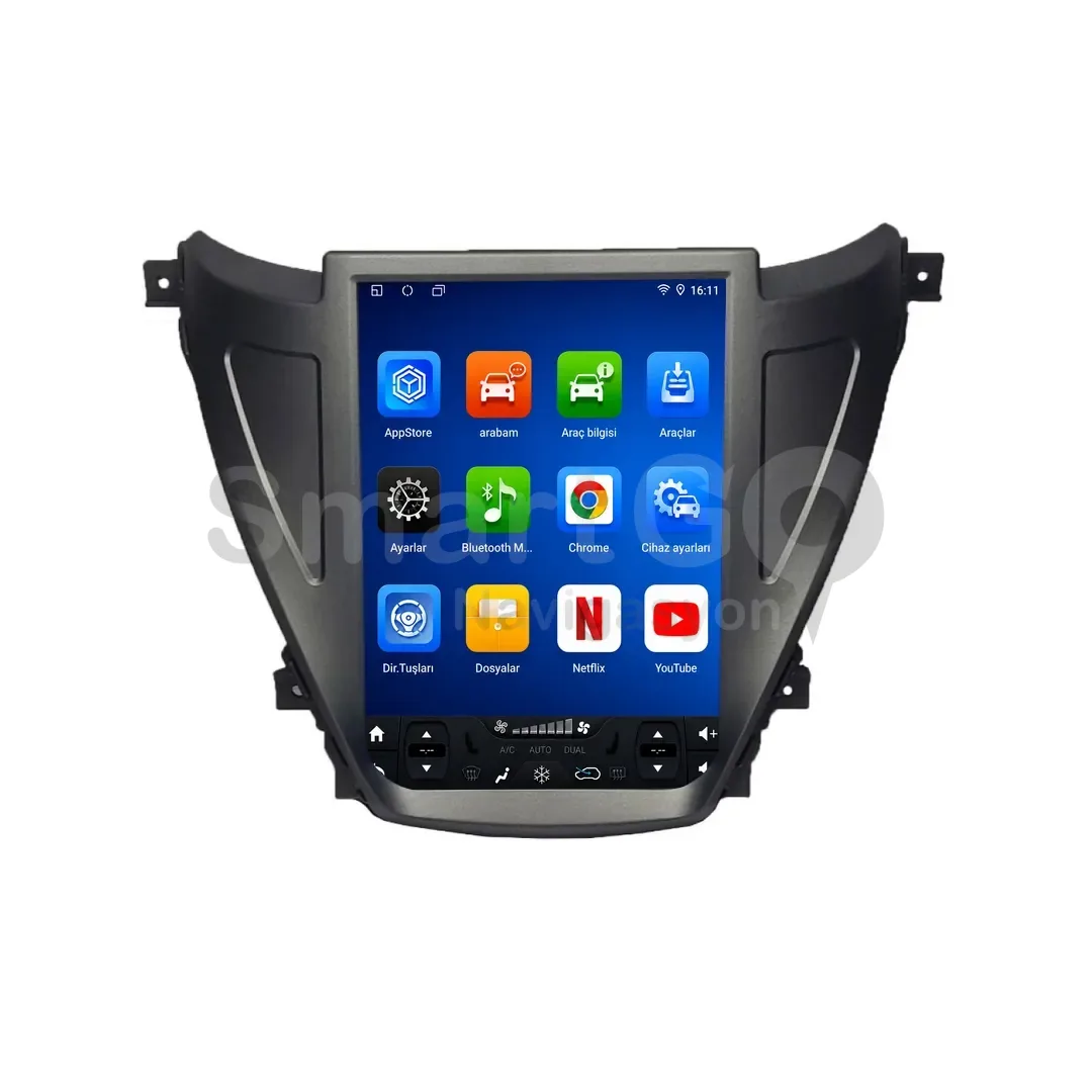 Hyundai Elantra Android Tesla Multimedya Sistemi (2014-2015) - 9.7 İnç Old