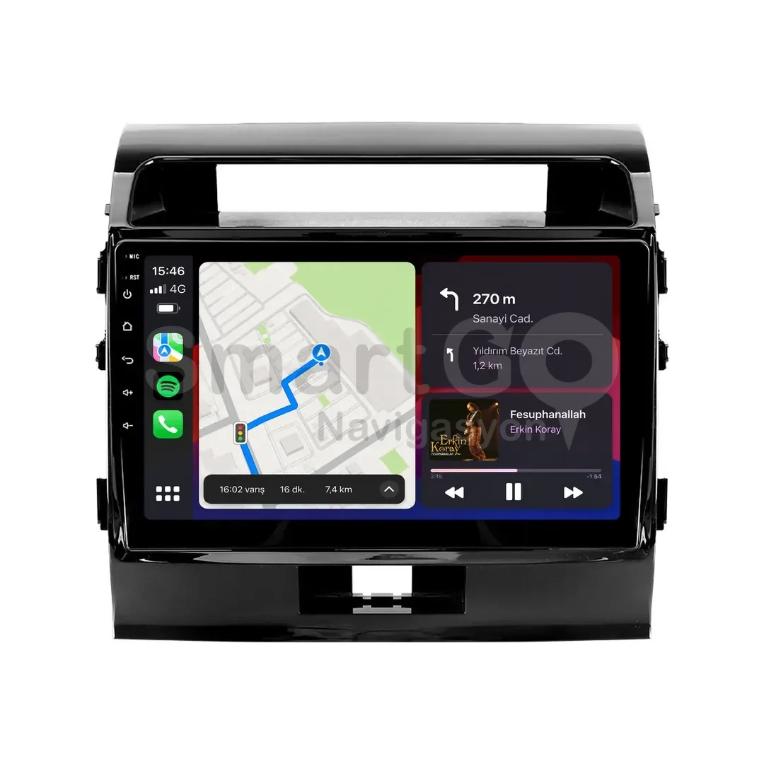 Toyota Land Cruiser Android Multimedya Sistemi (2008-2015) - 10 İnç
