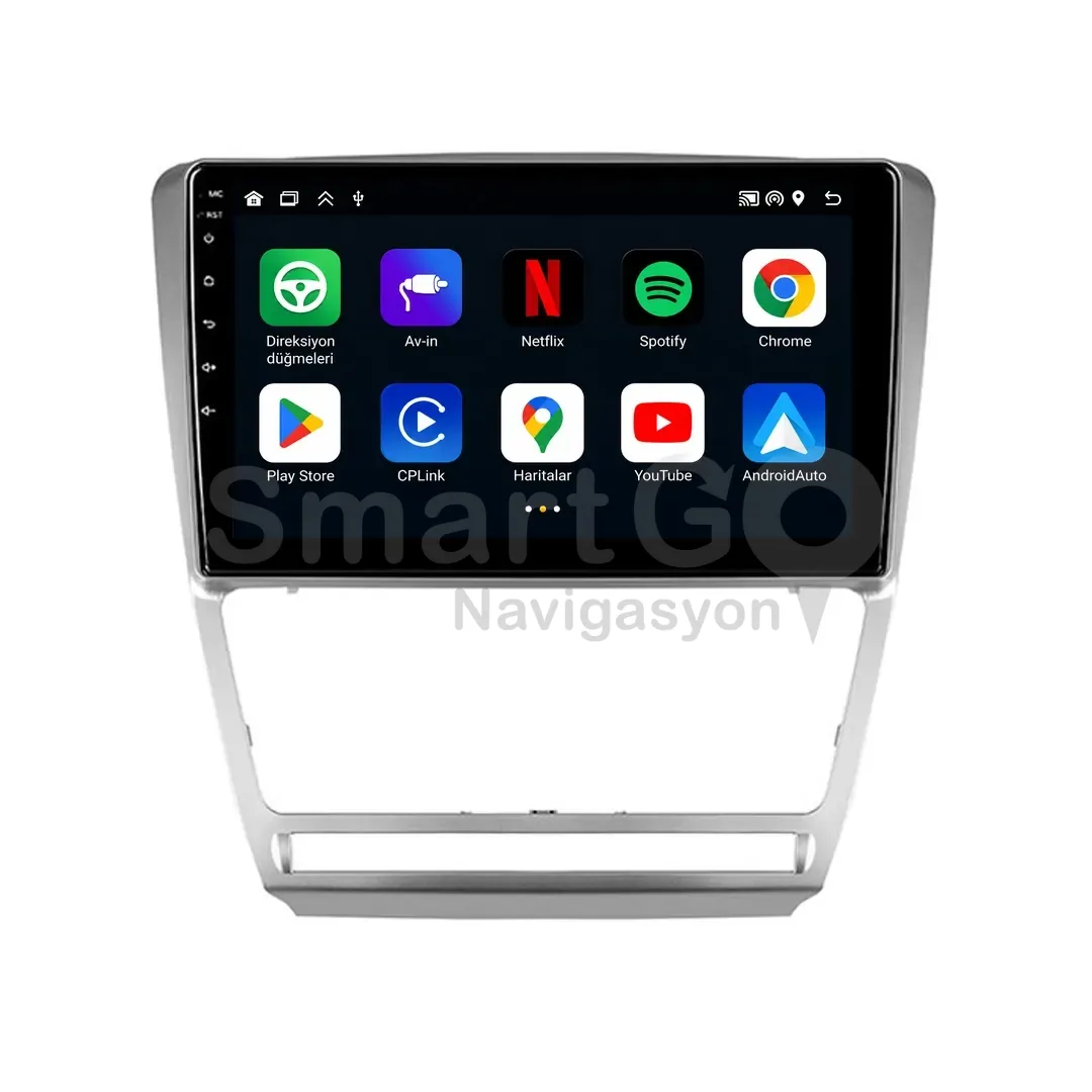 Skoda Octavia Android Multimedya Sistemi (2008-2012) - 10 İnç Gri