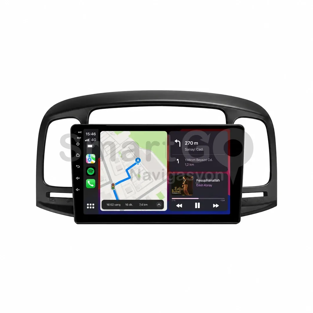 Hyundai Accent Era Android Siyah Multimedya Sistemi (2006-2012) - 9 İnç