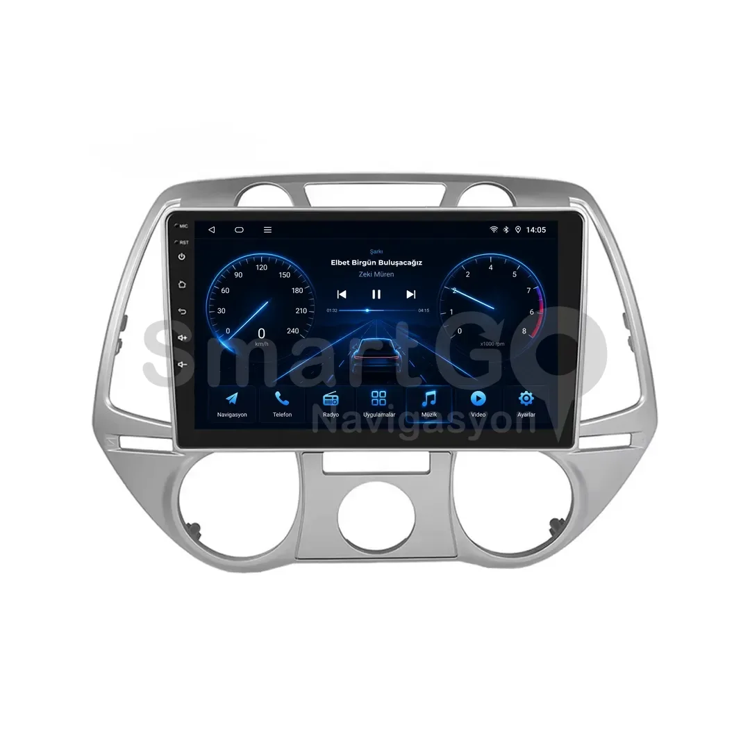 Hyundai i20 Android Multimedya Sistemi (2008-2011) - 9 İnç