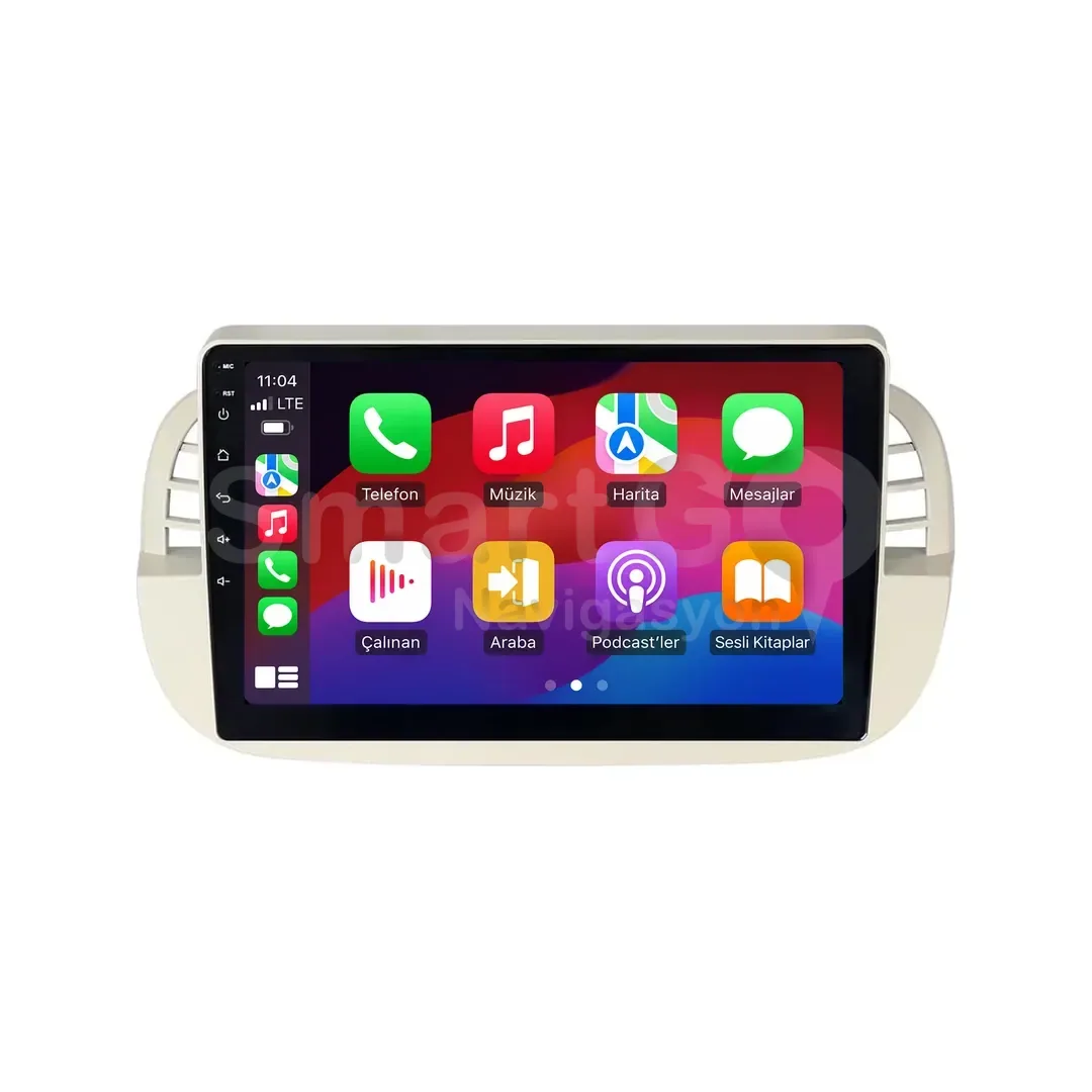 Fiat 500 Android Multimedya Sistemi (2009-2015) - 9 İnç Beyaz