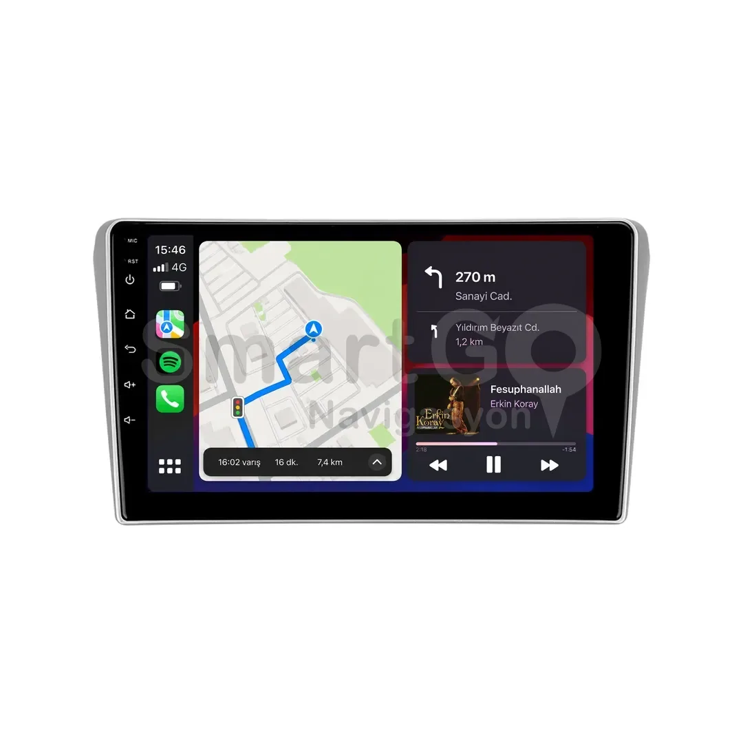 Toyota Avensis Android Multimedya Sistemi (2003-2009) - 9 İnç Gri