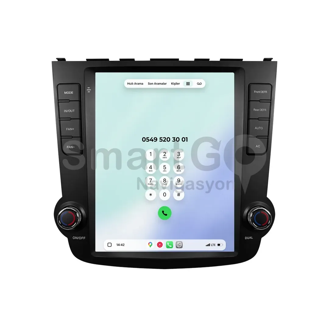 Honda CR-V Android Tesla Multimedya Sistemi (2007-2012) - 9.7 İnç