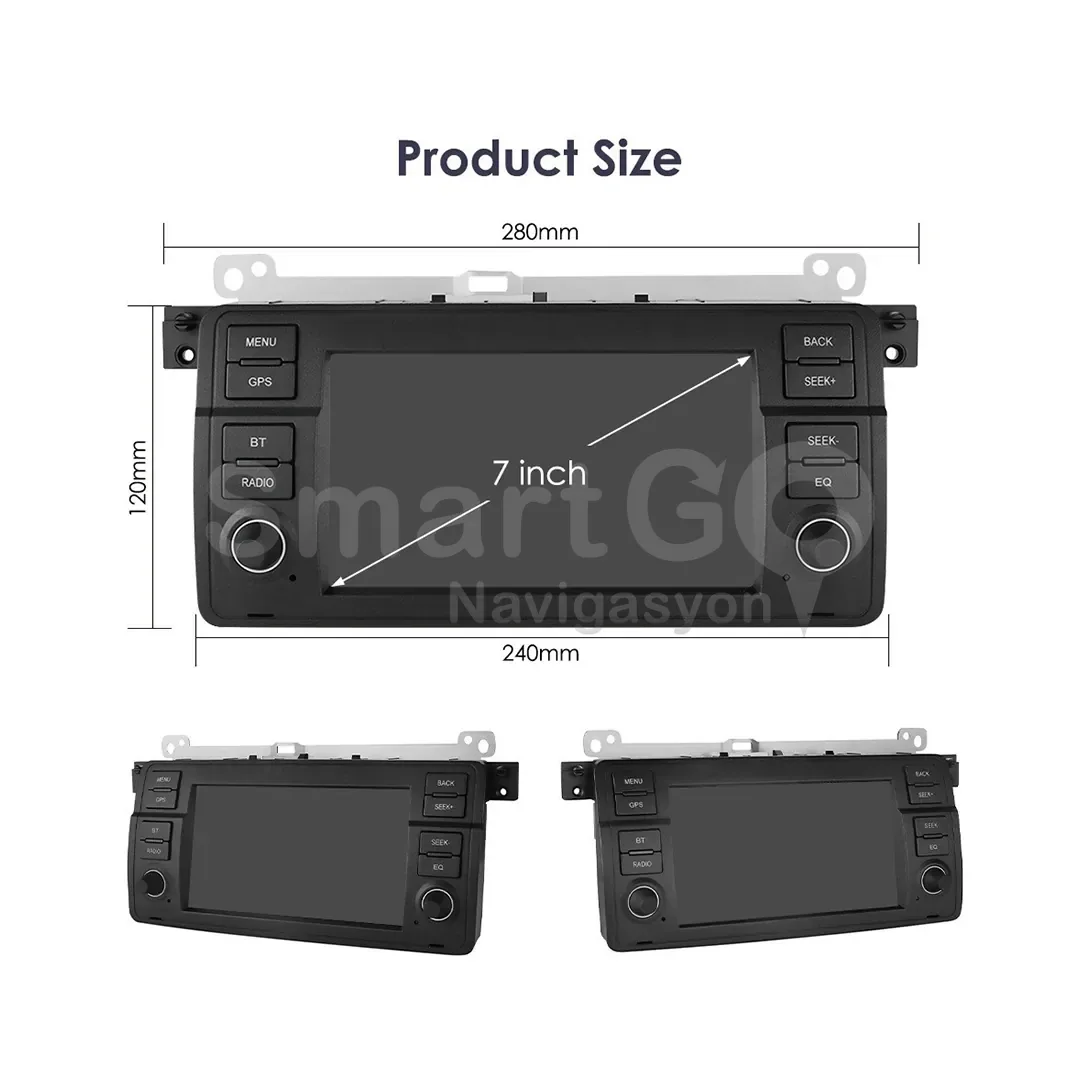 BMW E46 3 Serisi (1998-2005) 7.0 İnç OEM Android Multimedya 4+64 GB