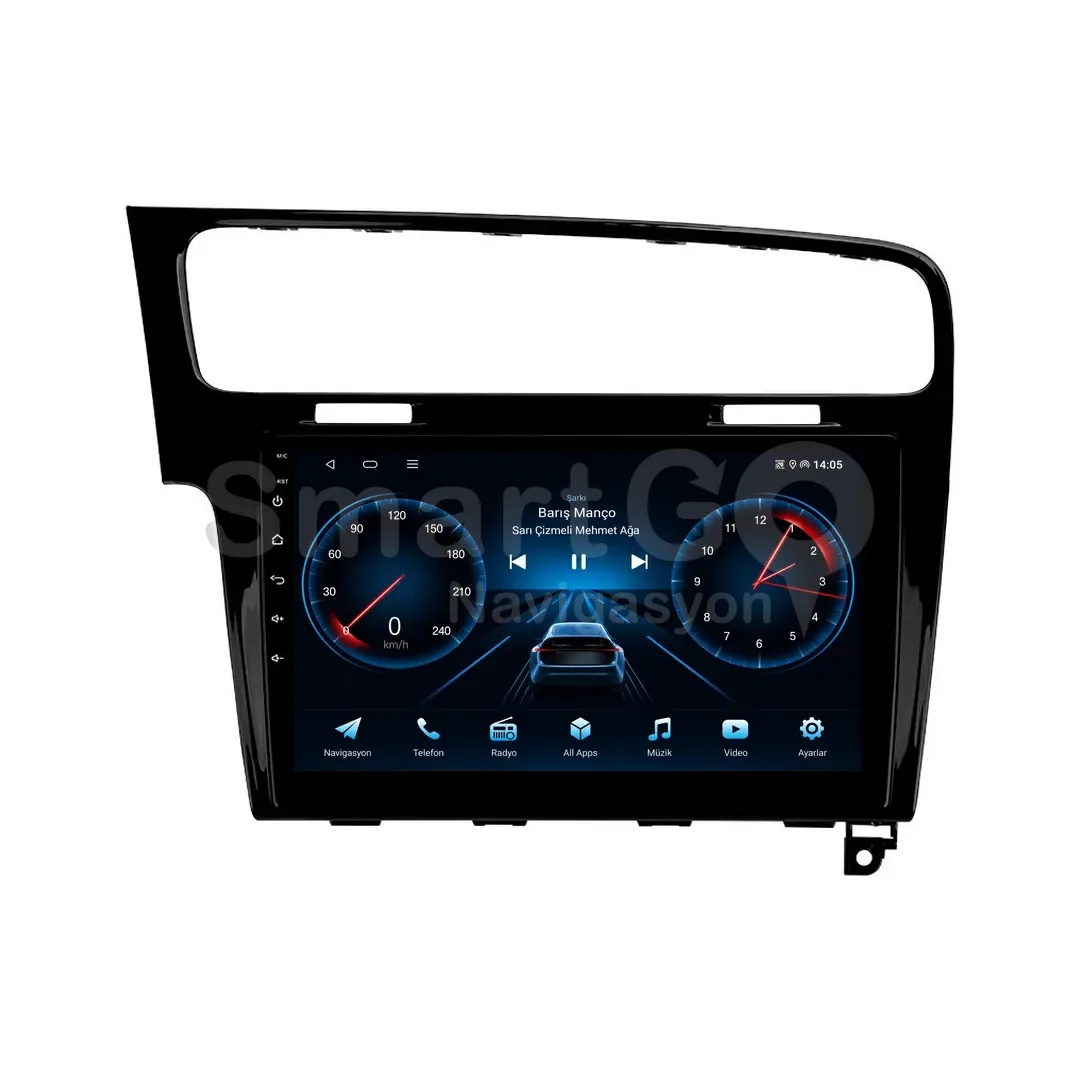 Volkswagen Golf Android Multimedya Sistemi (2012-2020) - 10 İnç Siyah