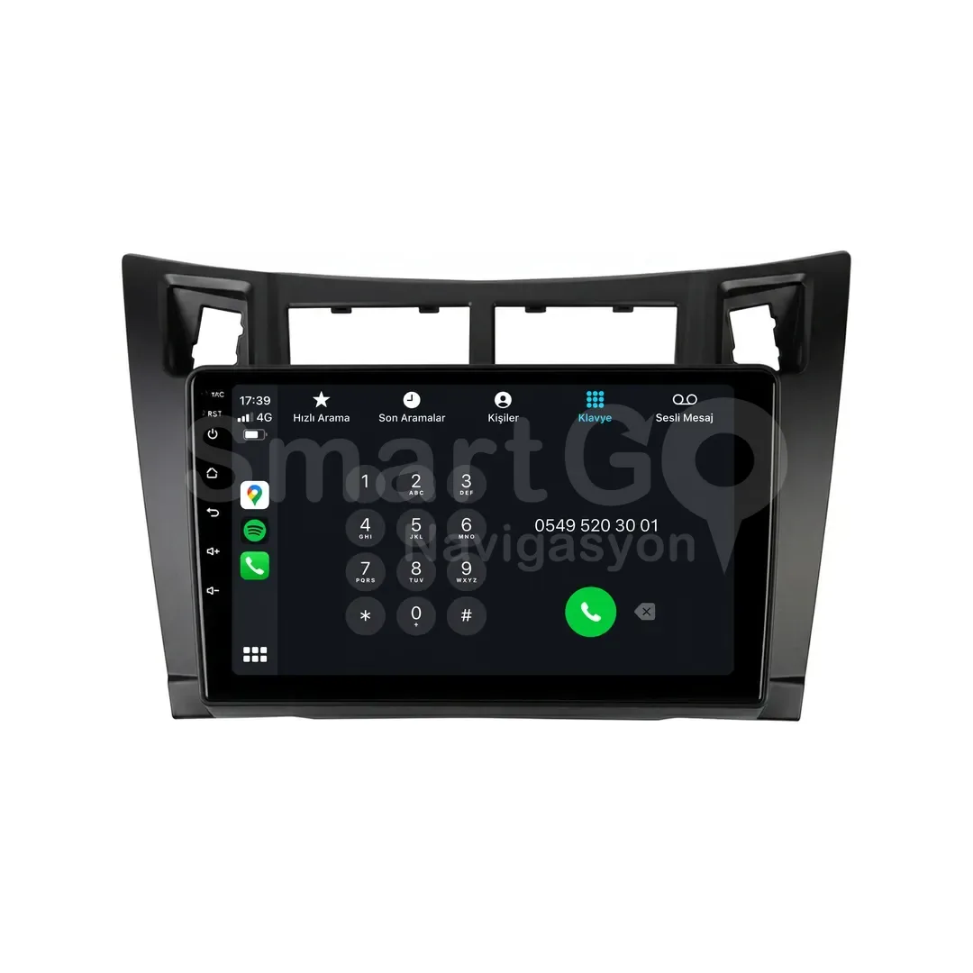 Toyota Yaris Android Siyah Multimedya Sistemi (2007-2011) - 9 İnç