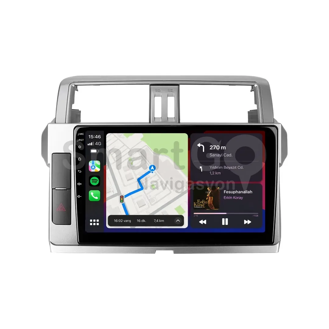 Toyota Land Cruiser Prado Android Multimedya Sistemi (2014-2018) - 10 İnç