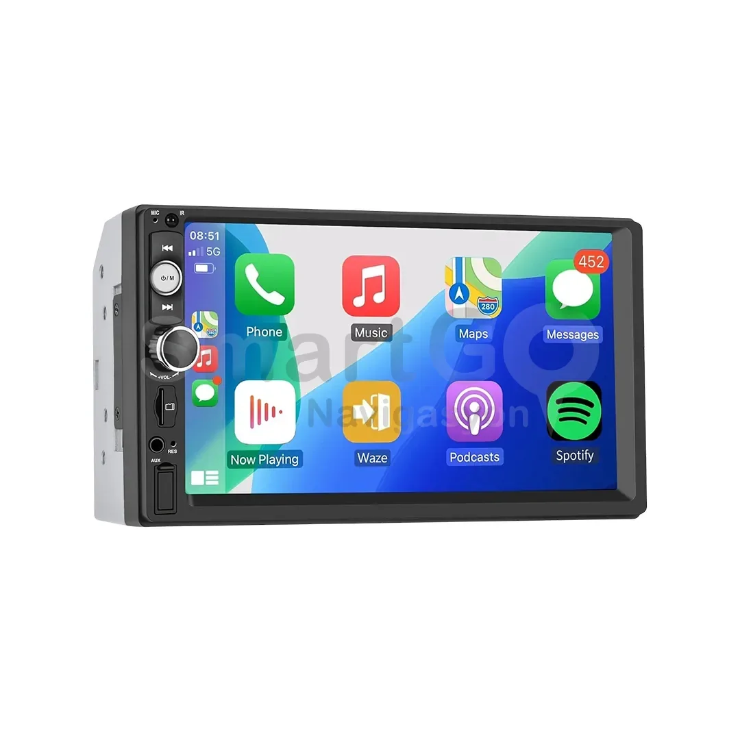 7.0 İnç Potansiyometreli Universal MP5 Double DIN Teyp CarPlay'li