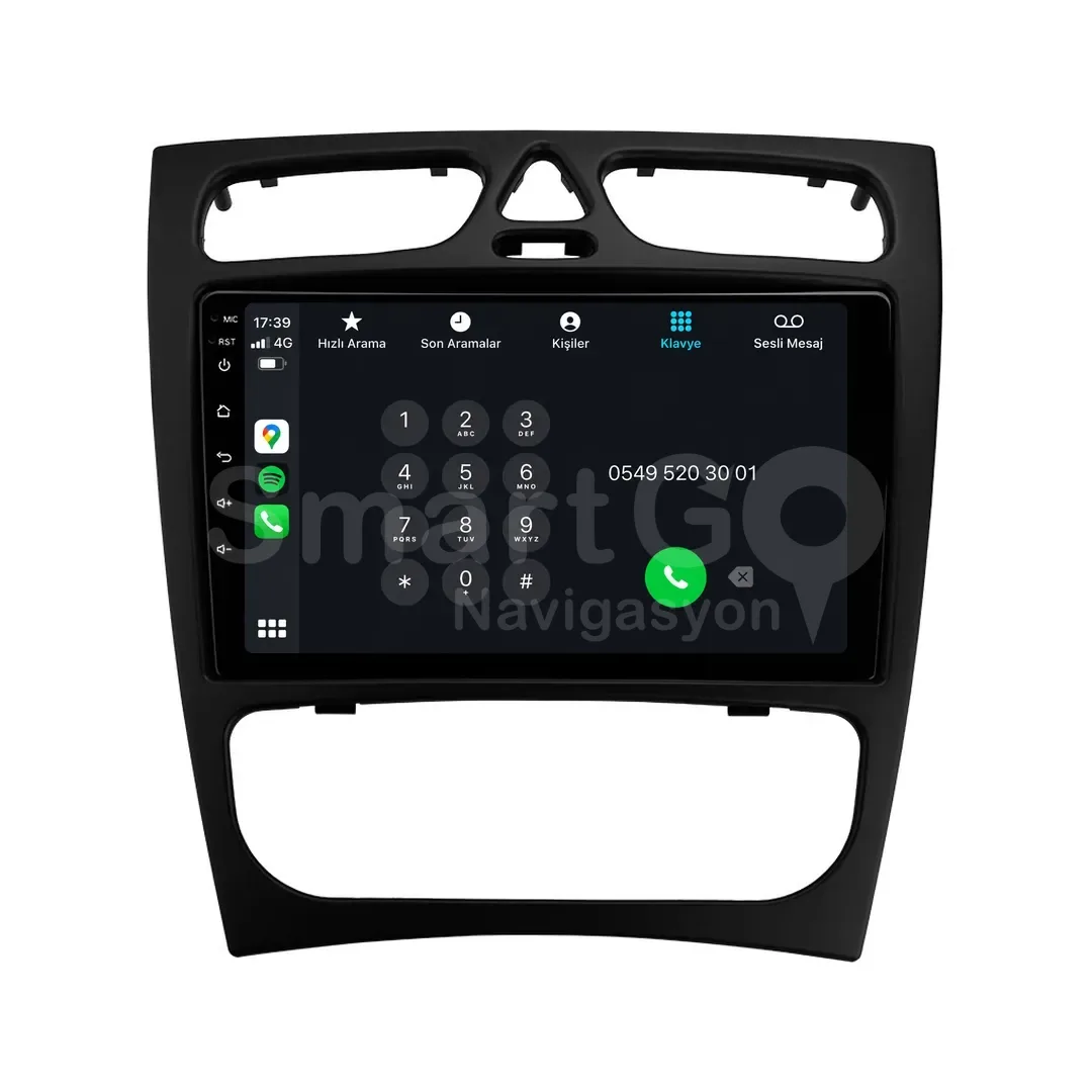Mercedes C-Class Android Multimedya Sistemi (2000-2004) - 9 İnç