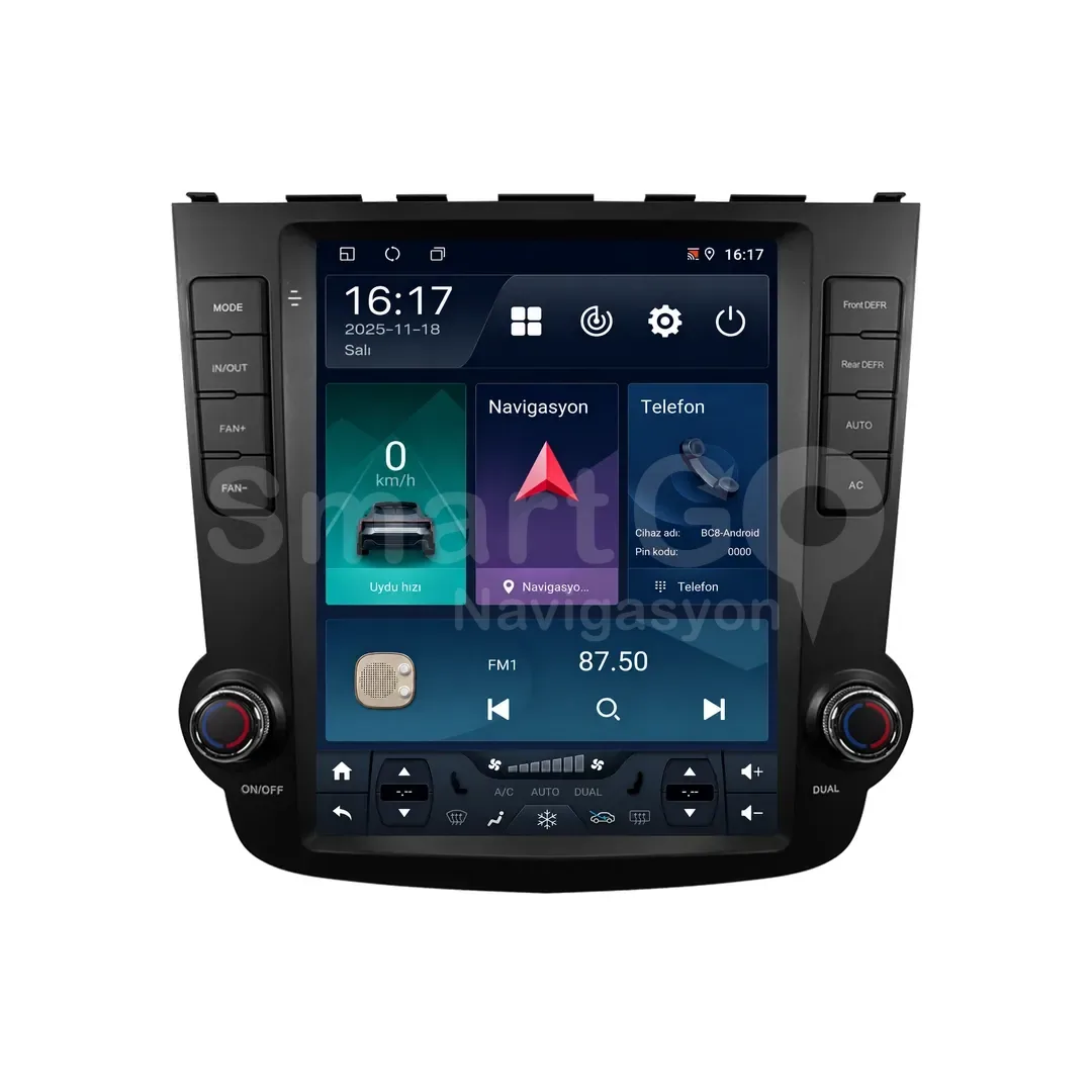 Honda CR-V Android Tesla Multimedya Sistemi (2007-2012) - 9.7 İnç