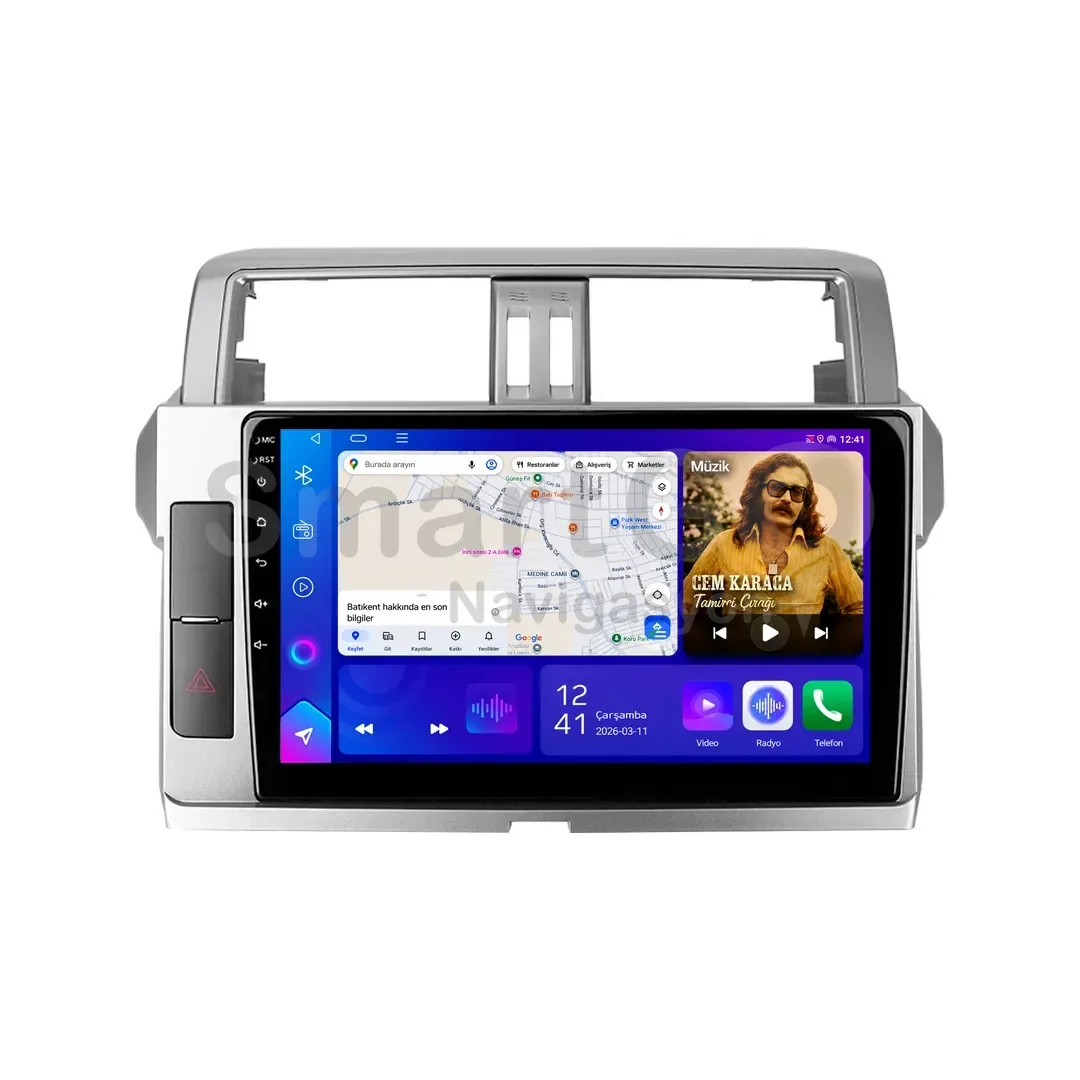 Toyota Land Cruiser Prado Android Multimedya Sistemi (2014-2018) - 10 İnç
