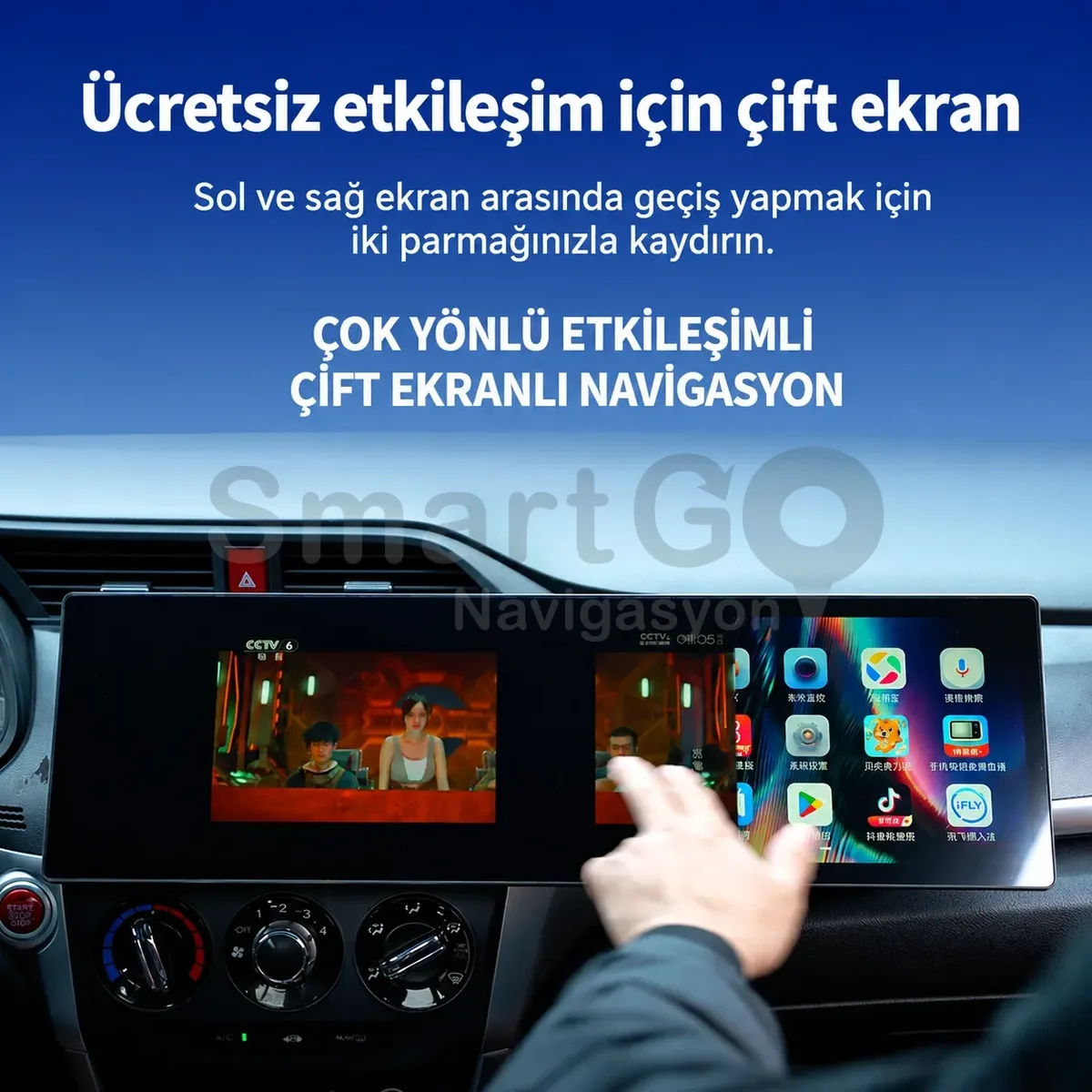 23.6 İnç Command Çift Ekran Multimedya Android 6+64 GB