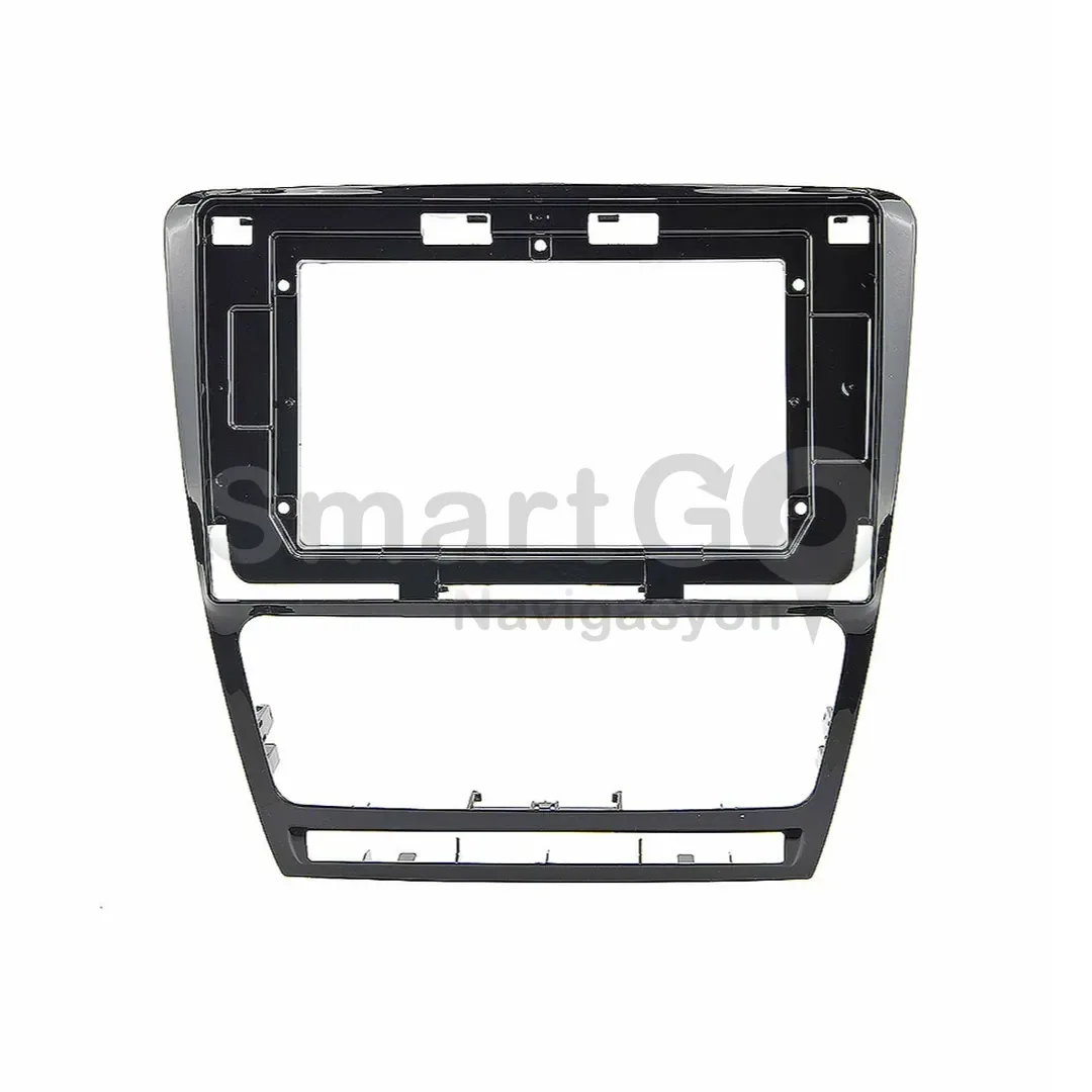 Skoda Octavia 10 İnç 2008-2012 Siyah Multimedya Çerçevesi
