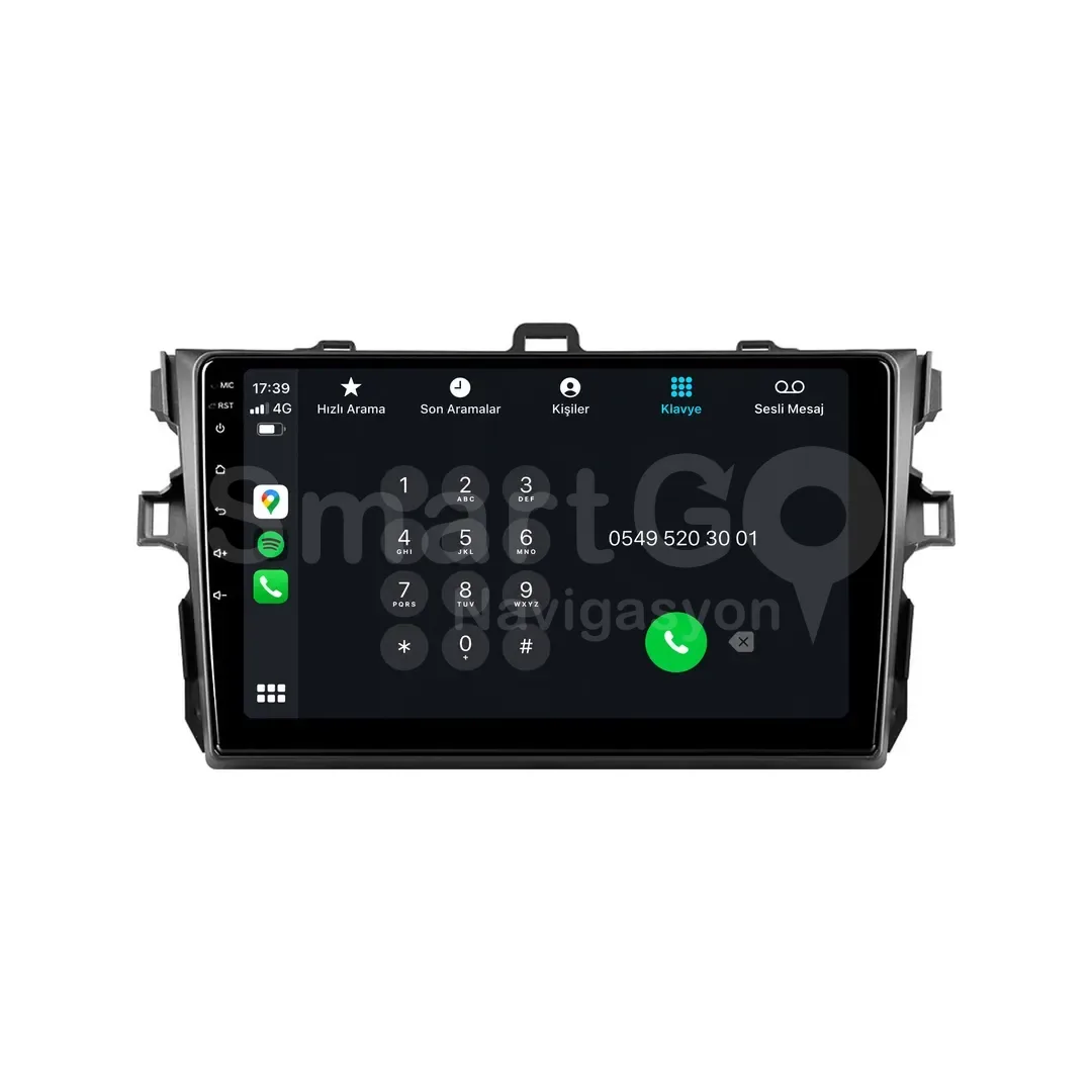Toyota Corolla Android Multimedya Sistemi (2007-2012) - 9 İnç