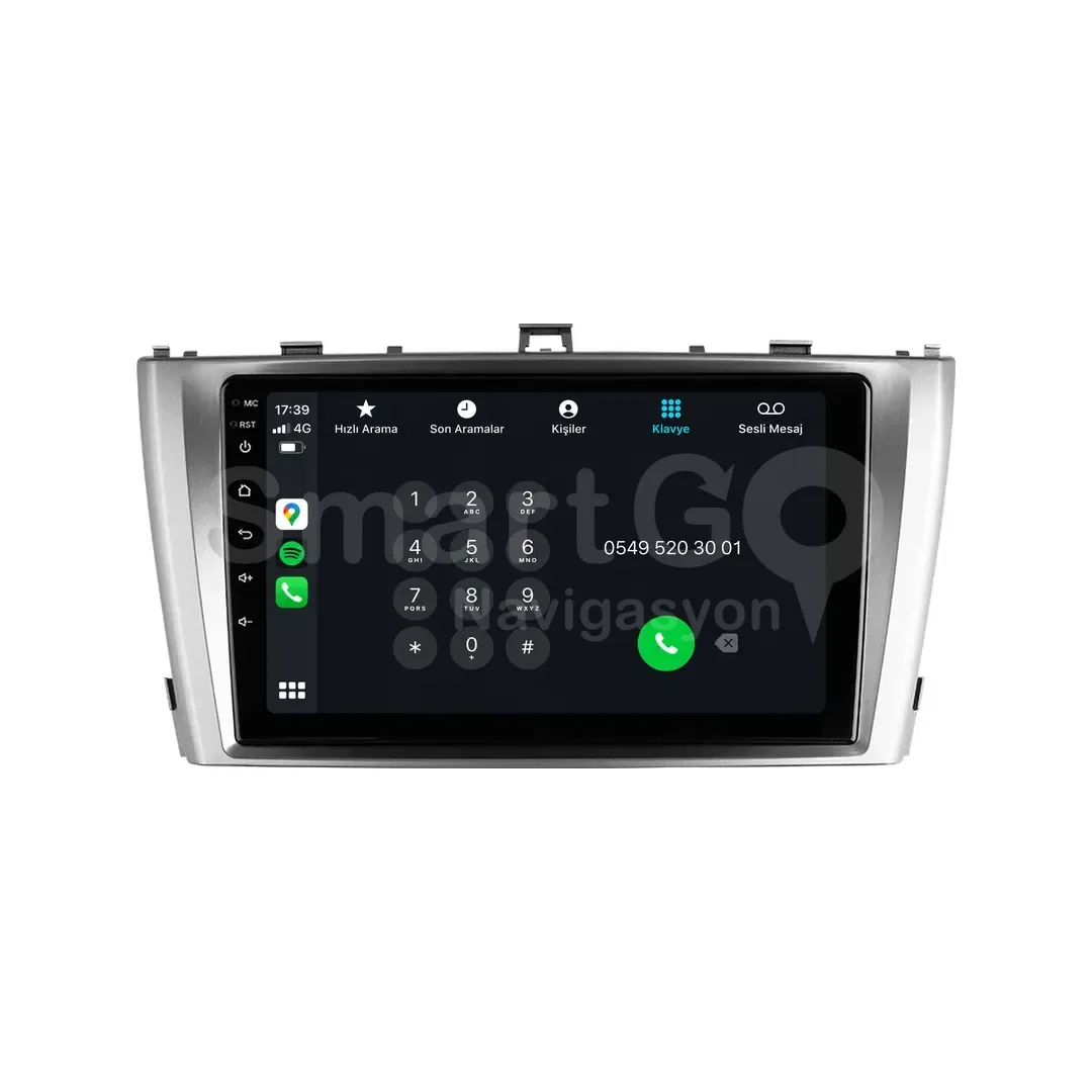 Toyota Avensis Android Multimedya Sistemi (2009-2014) - 9 İnç Gri