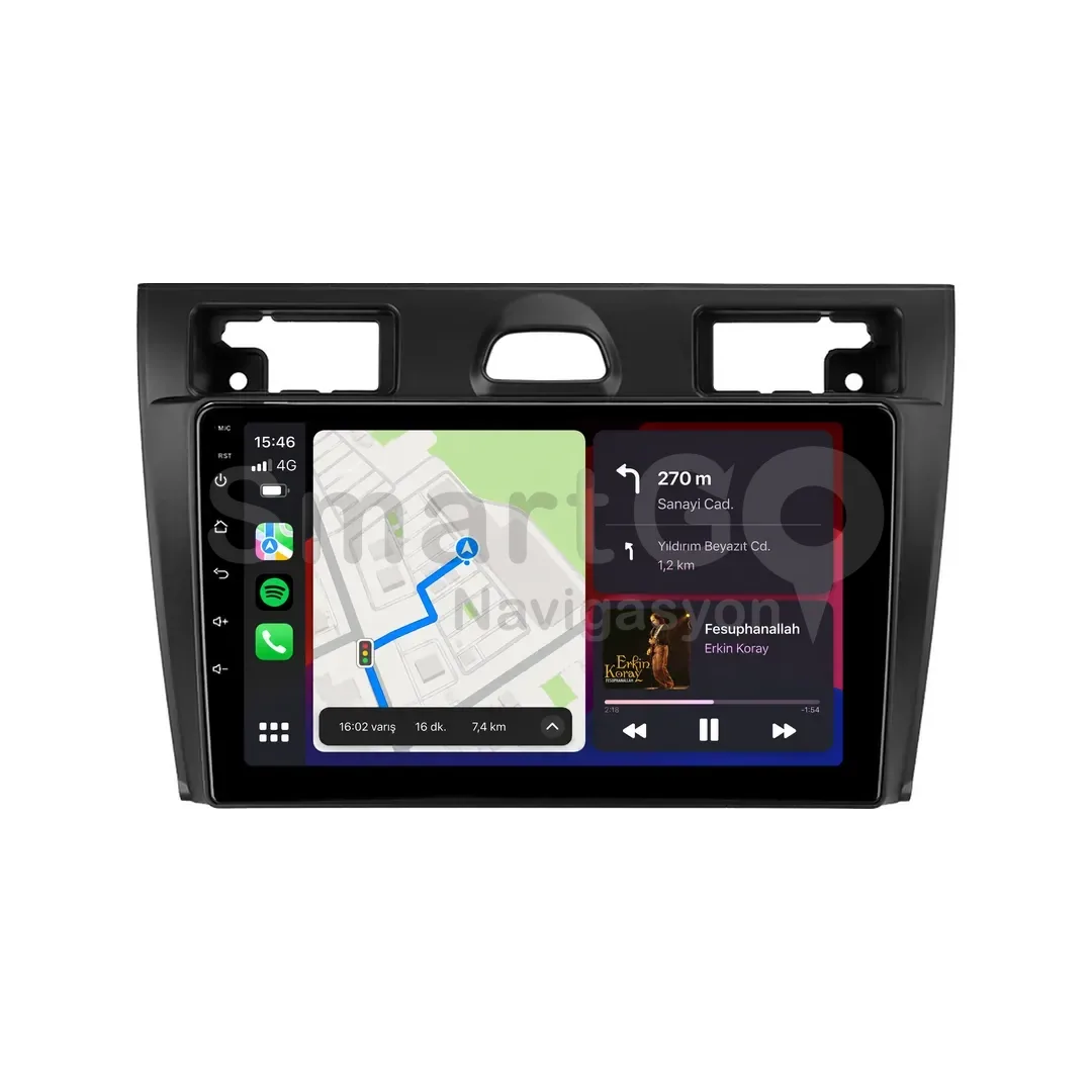 Ford Fiesta Android Multimedya Sistemi (2006-2009) - 9 İnç Gri