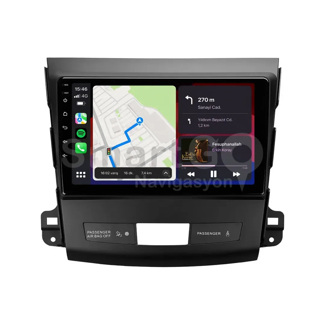 Peugeot 4007 Android Multimedya Sistemi (2009-2010) - Mitsubishi Outlander 9 İnç