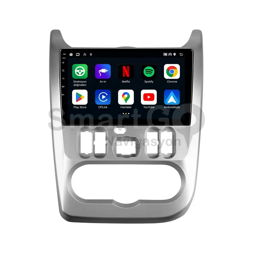 Dacia Duster Android Multimedya Sistemi (2010-2013) - 9 İnç Gri
