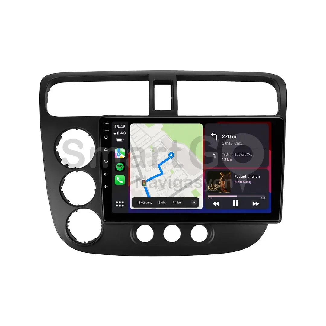 Honda Civic Android Multimedya Sistemi (2001-2006) - 9 İnç