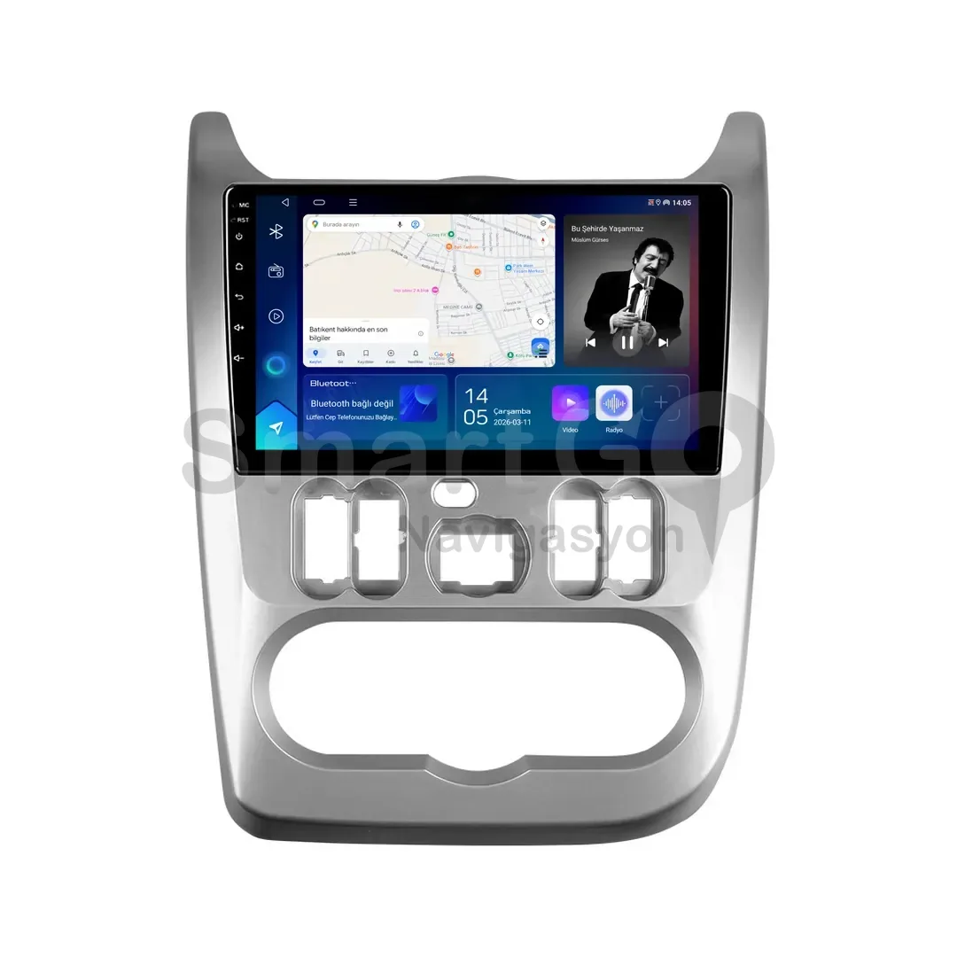 Dacia Duster Android Multimedya Sistemi (2010-2013) - 9 İnç Gri