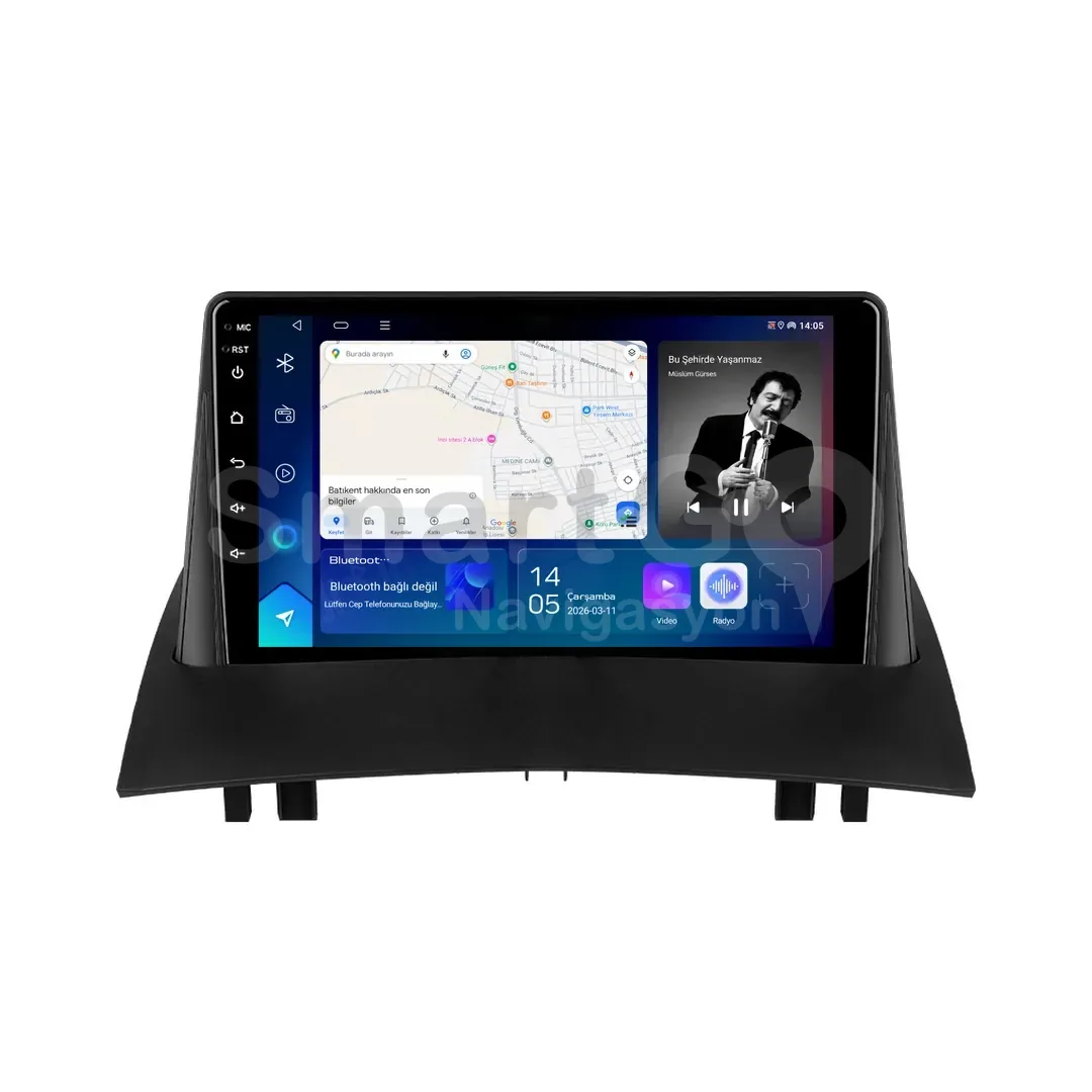 Renault Megane Android Multimedya Sistemi (2003-2009) - 9 İnç