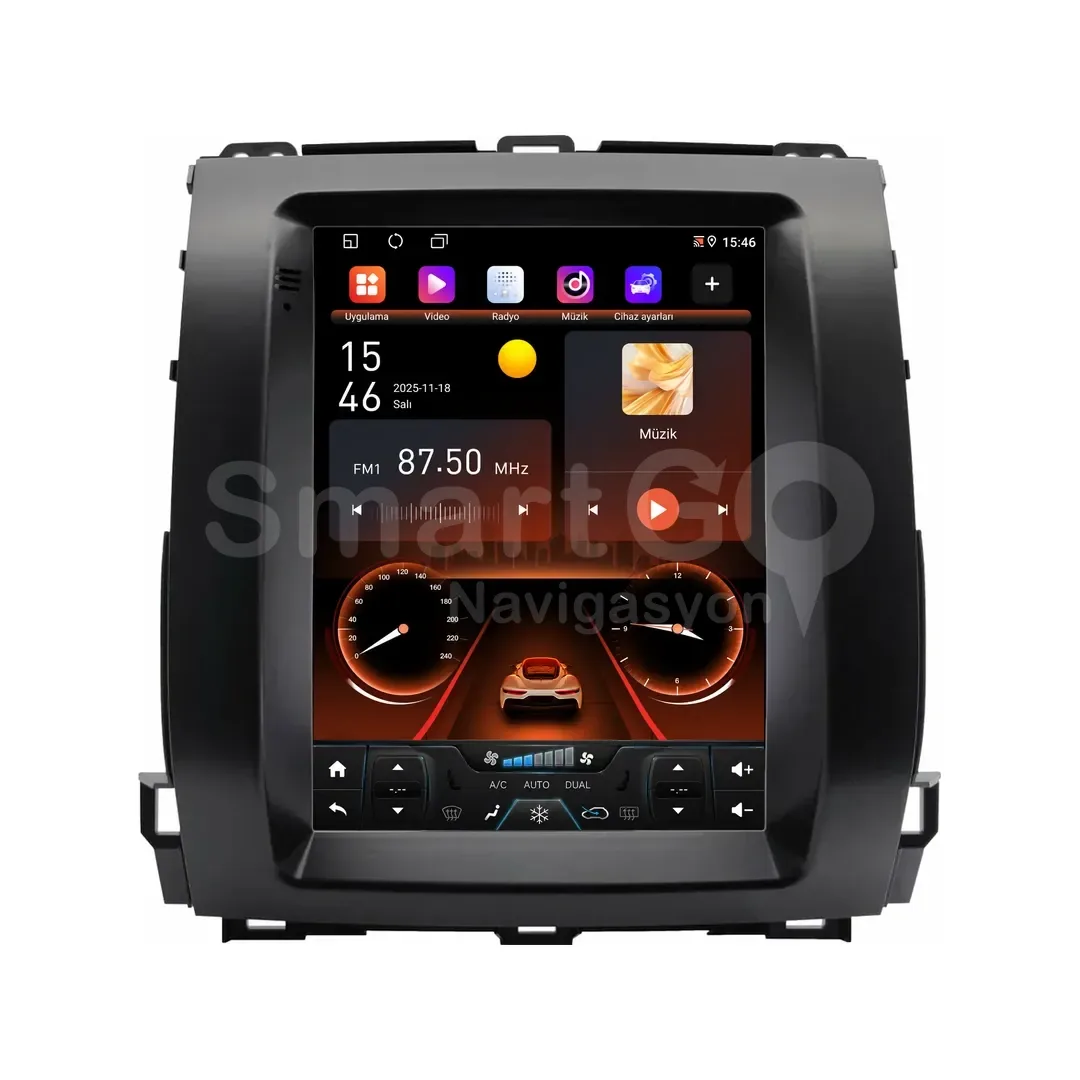 Toyota Land Cruiser Prado Android Tesla Multimedya Sistemi (2003-2009) - 9.7 İnç