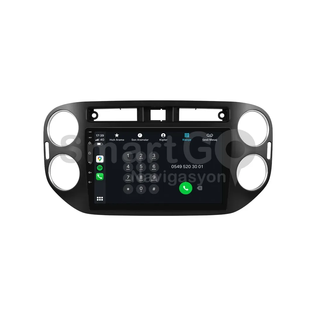 Volkswagen Tiguan Android Siyah Multimedya Sistemi (2008-2015) - 9 İnç
