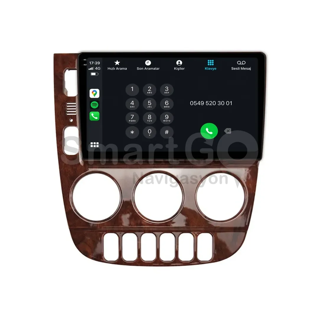 Mercedes ML Android Multimedya Sistemi (1998-2005) - 9 İnç Maun