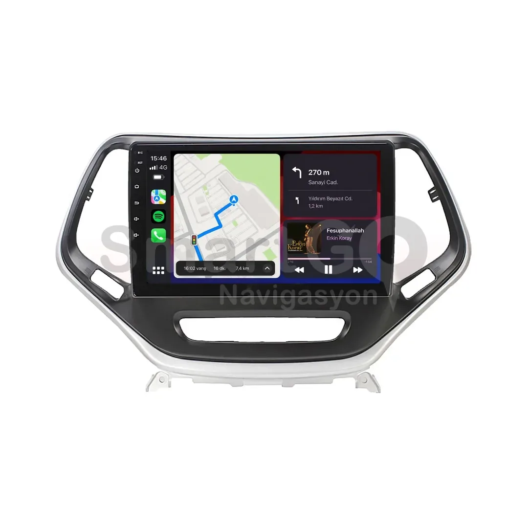 Jeep Cherokee Android Gri Multimedya Sistemi (2014-2015) - 10 İnç