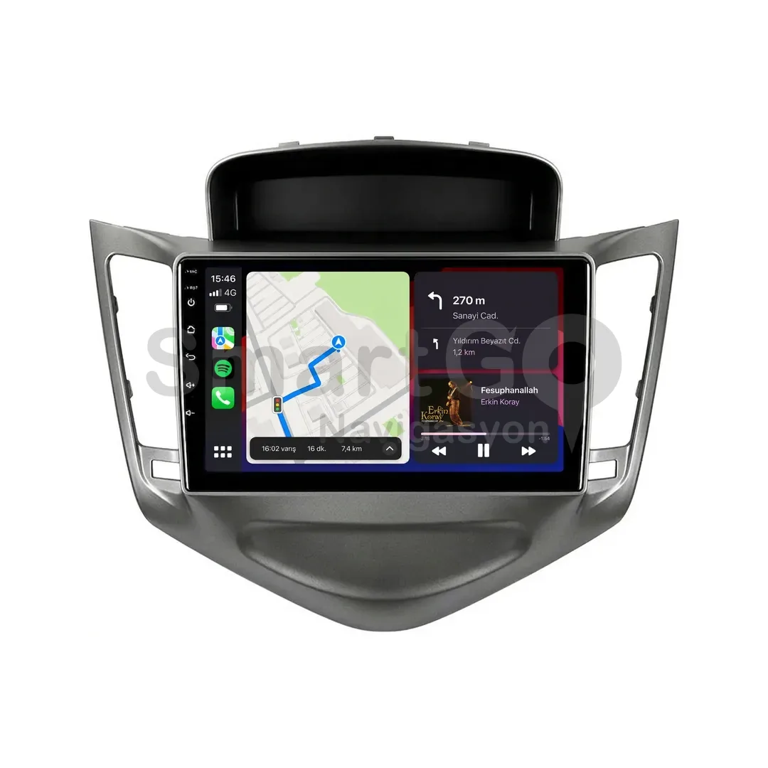 Chevrolet Cruze Android Multimedya Sistemi (2009-2012) - 9 İnç Gri