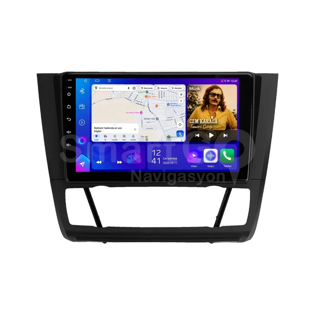 BMW 1 Series Android Multimedya Sistemi (2004-2011) - Dijital 9 İnç