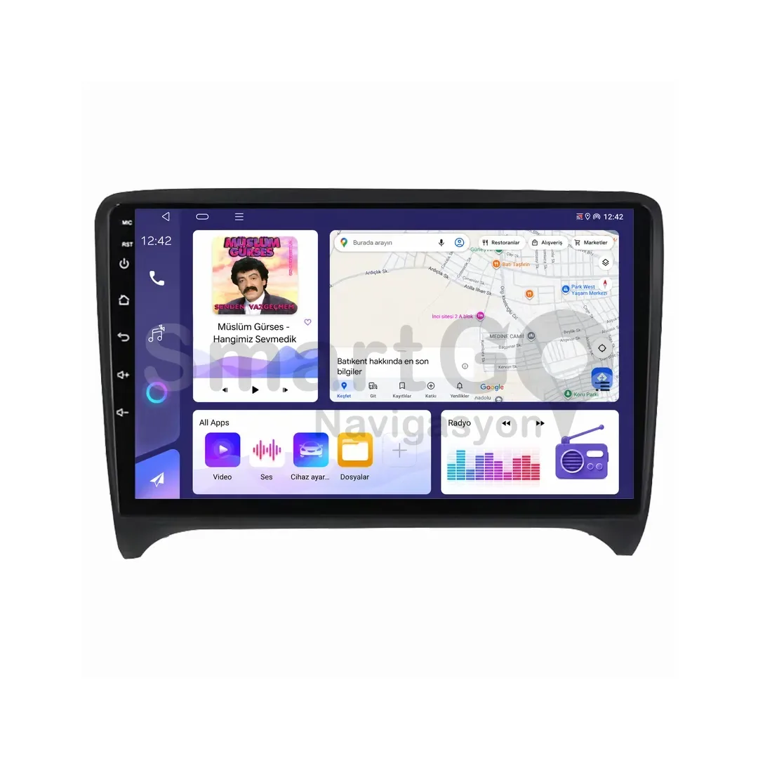 Audi TT Android Multimedya Sistemi (2007-2013) - 9 İnç